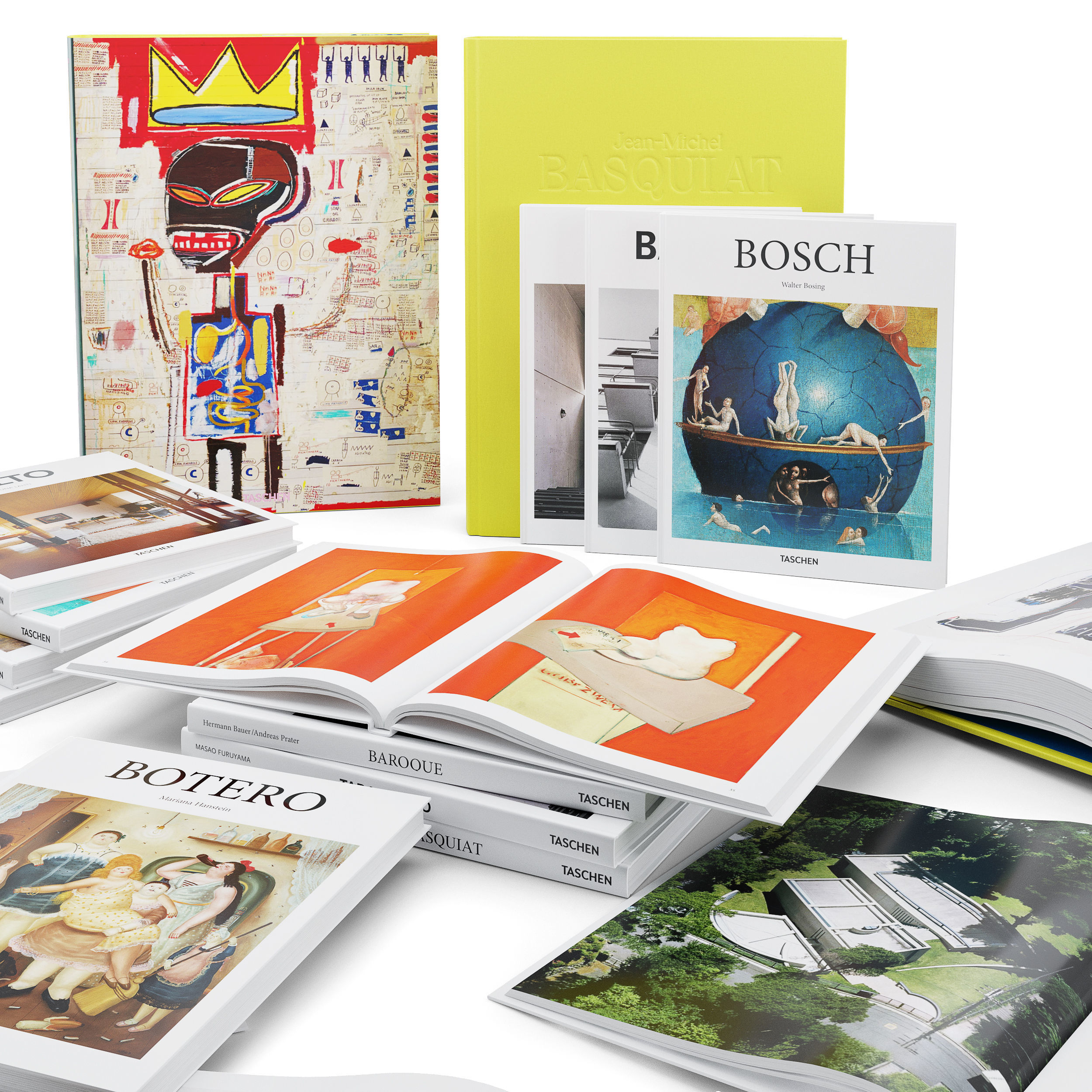 Book Set 1 of books with on cover 3D model_5