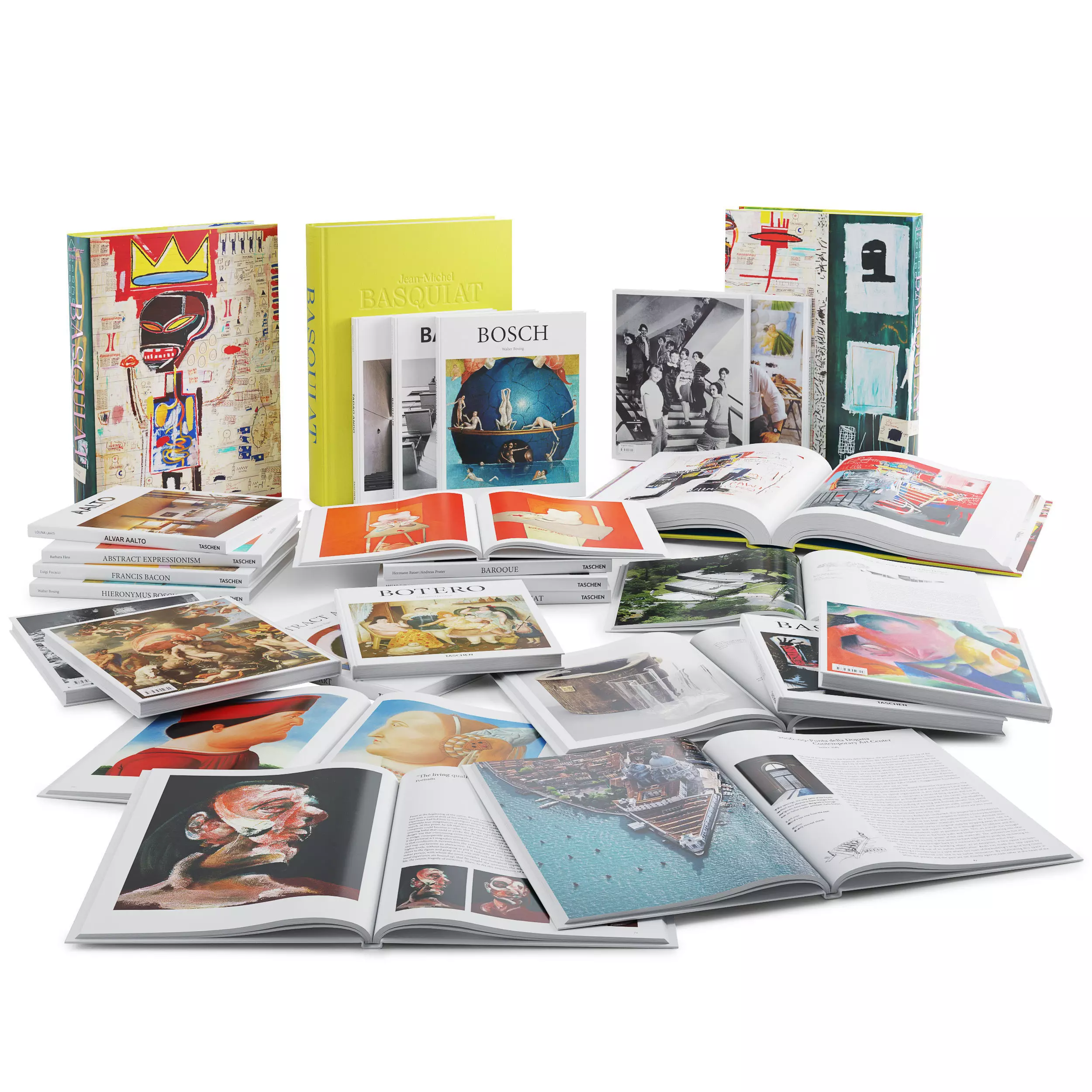 Book Set 1 of books with on cover 3D model_0