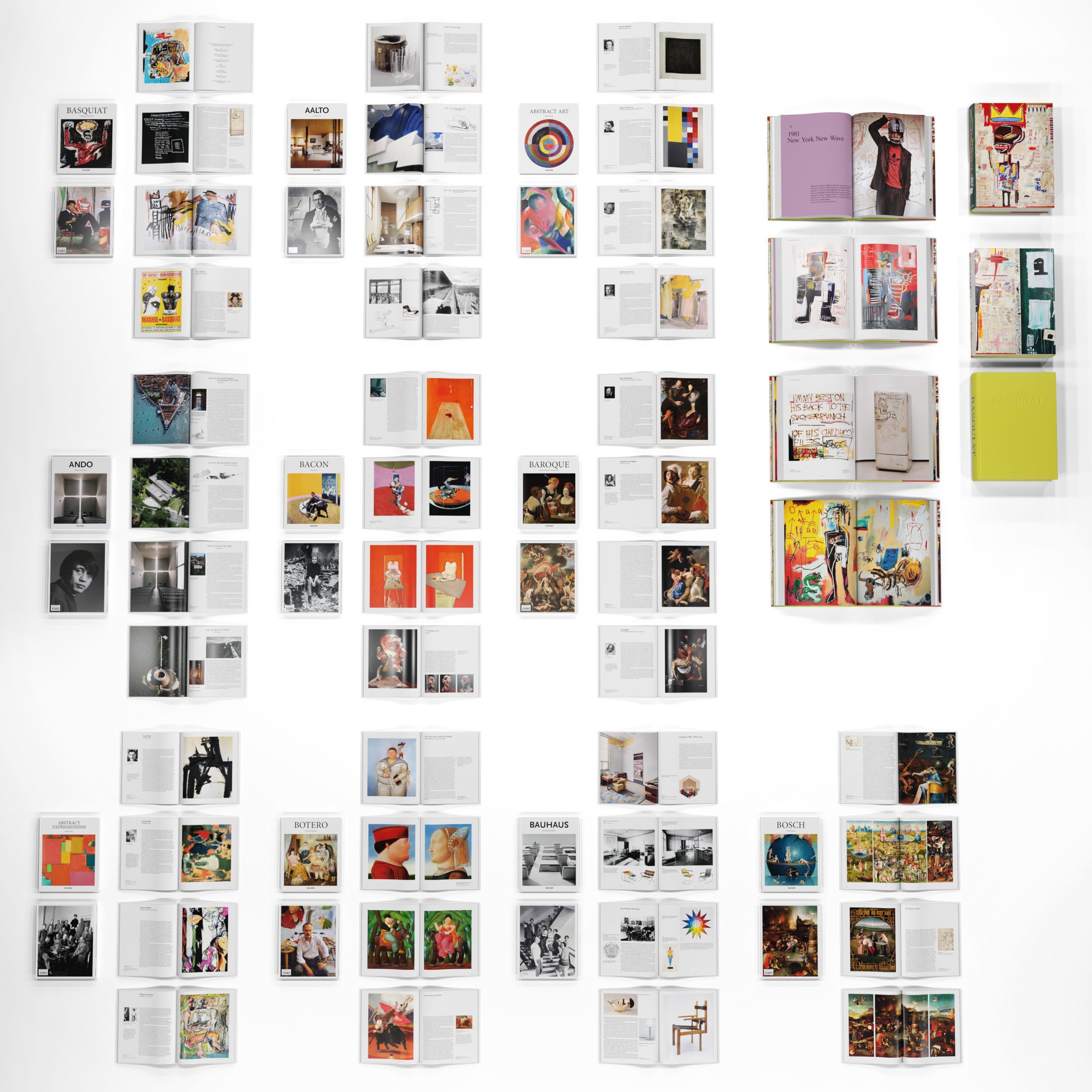 Book Set 1 of books with on cover 3D model_4