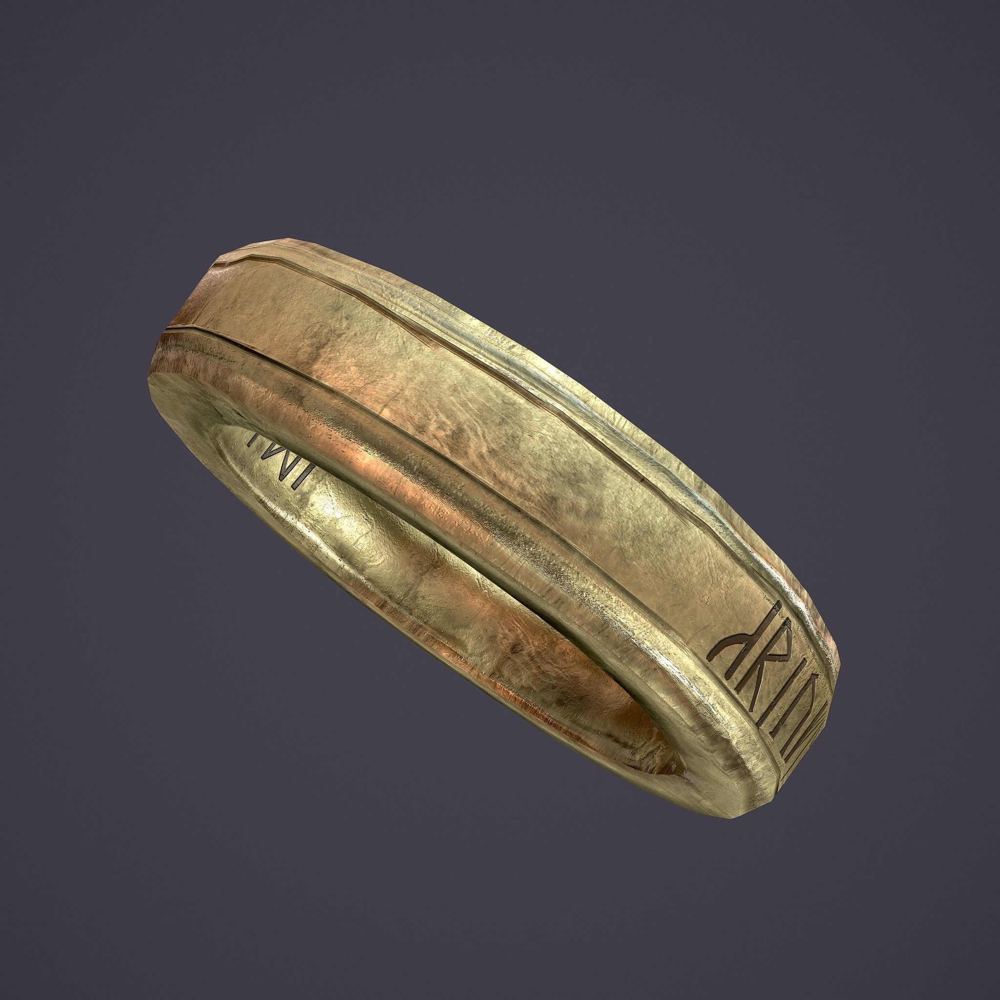 Medieval Ring Low-poly 3D model_5