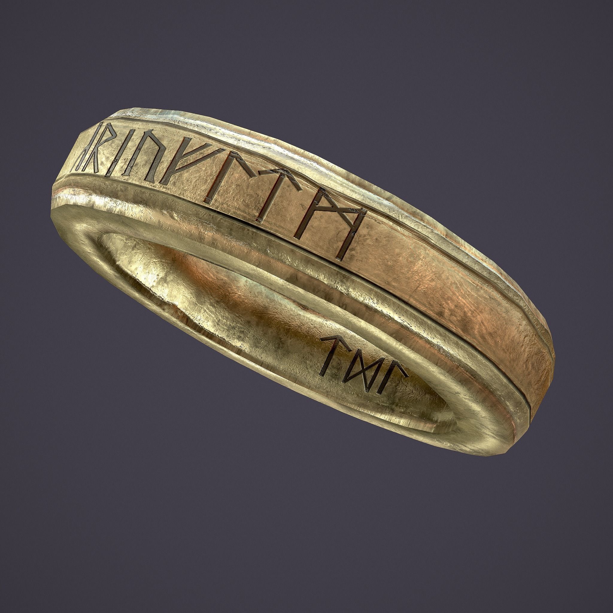 Medieval Ring Low-poly 3D model_3