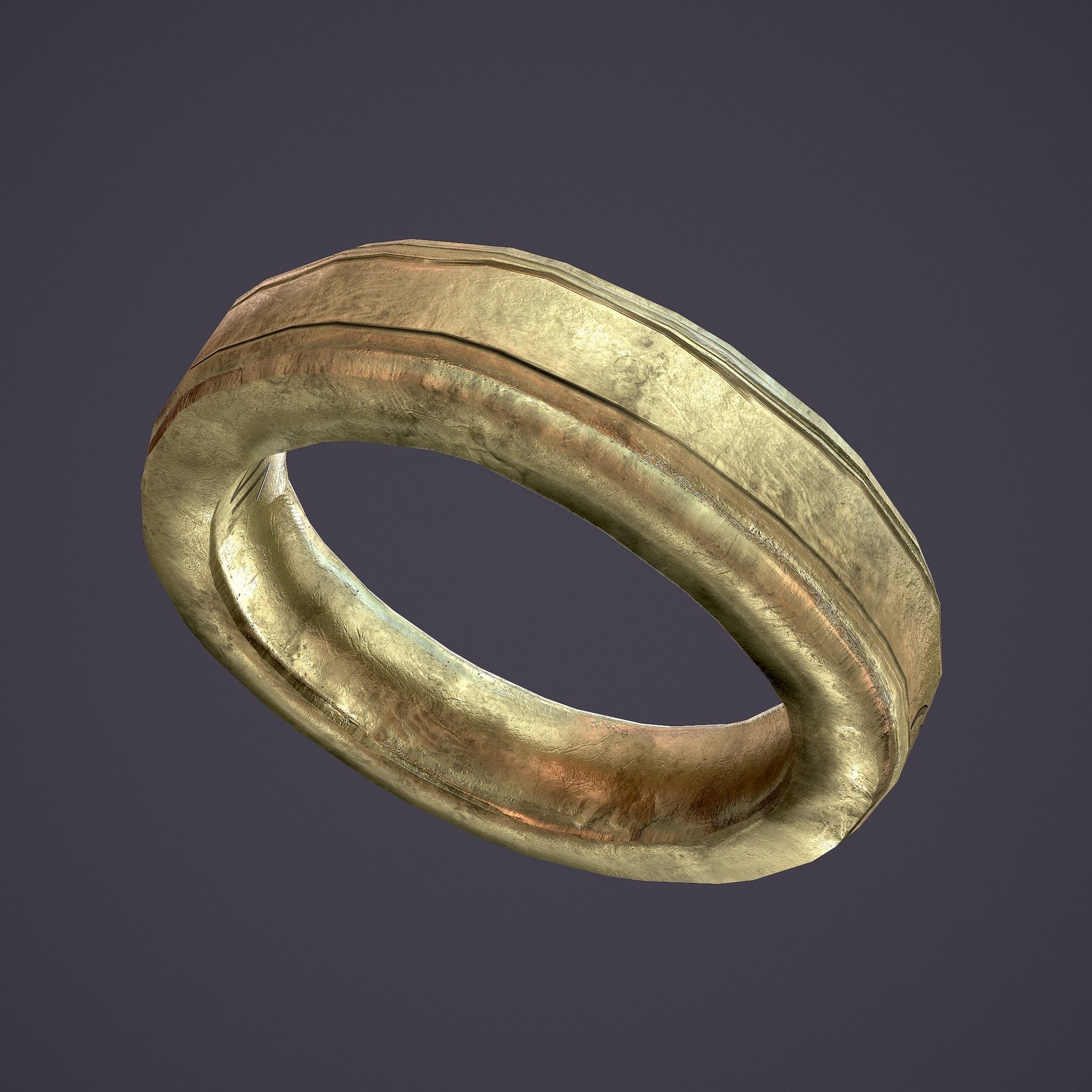 Medieval Ring Low-poly 3D model_8