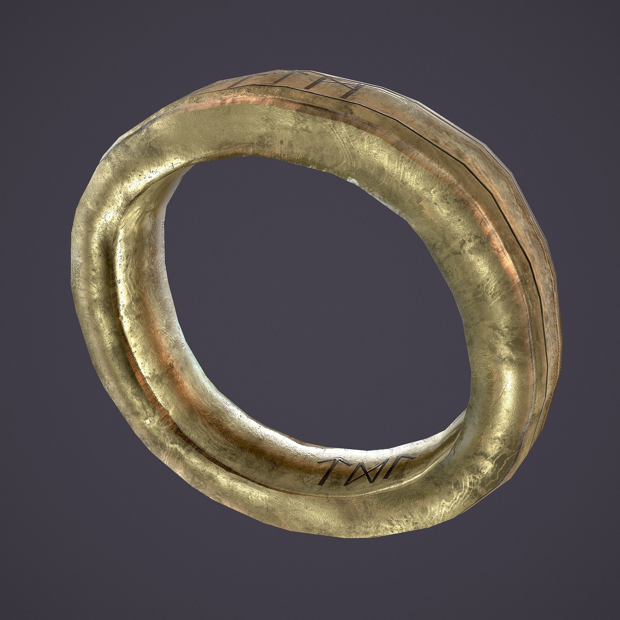 Medieval Ring Low-poly 3D model_16
