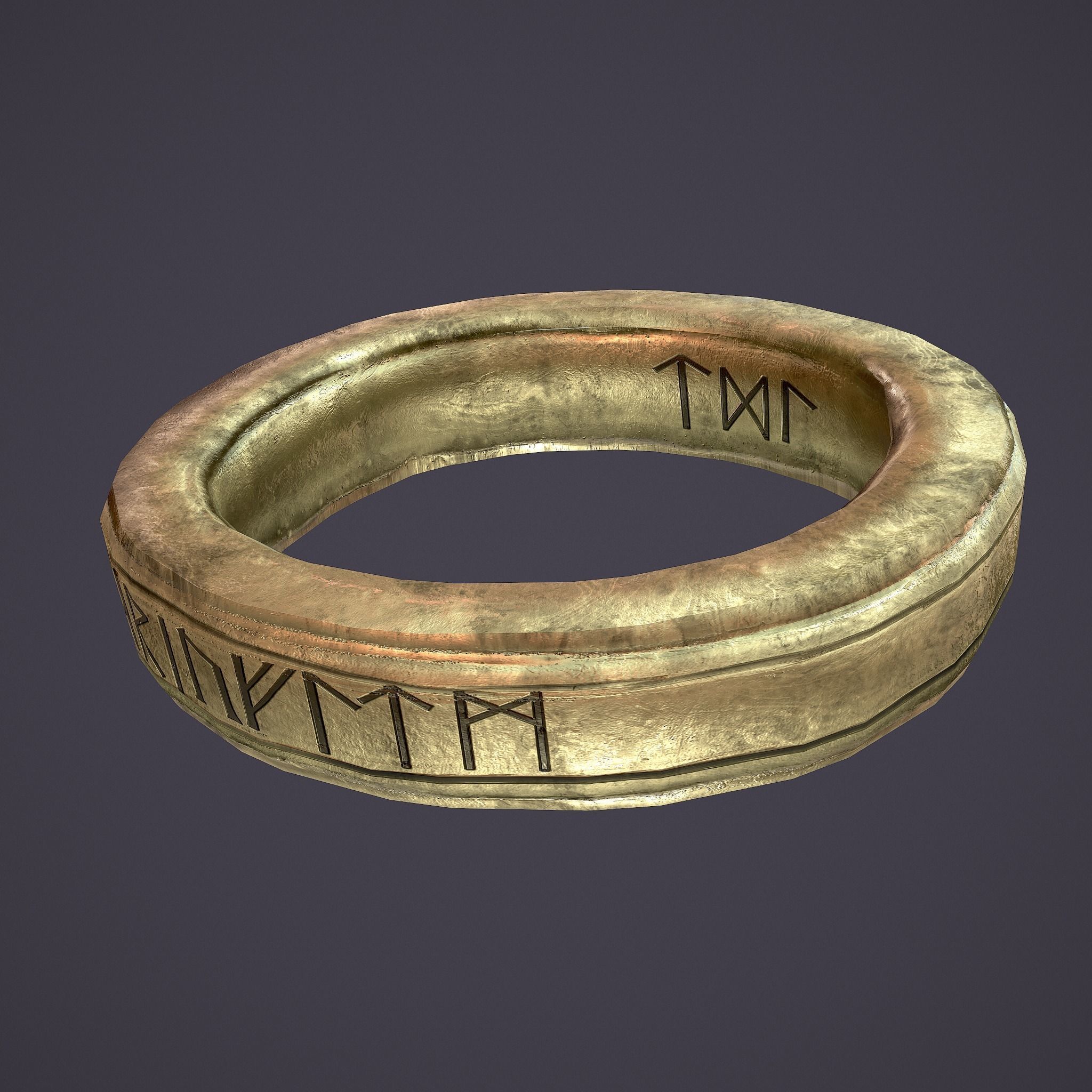 Medieval Ring Low-poly 3D model_7