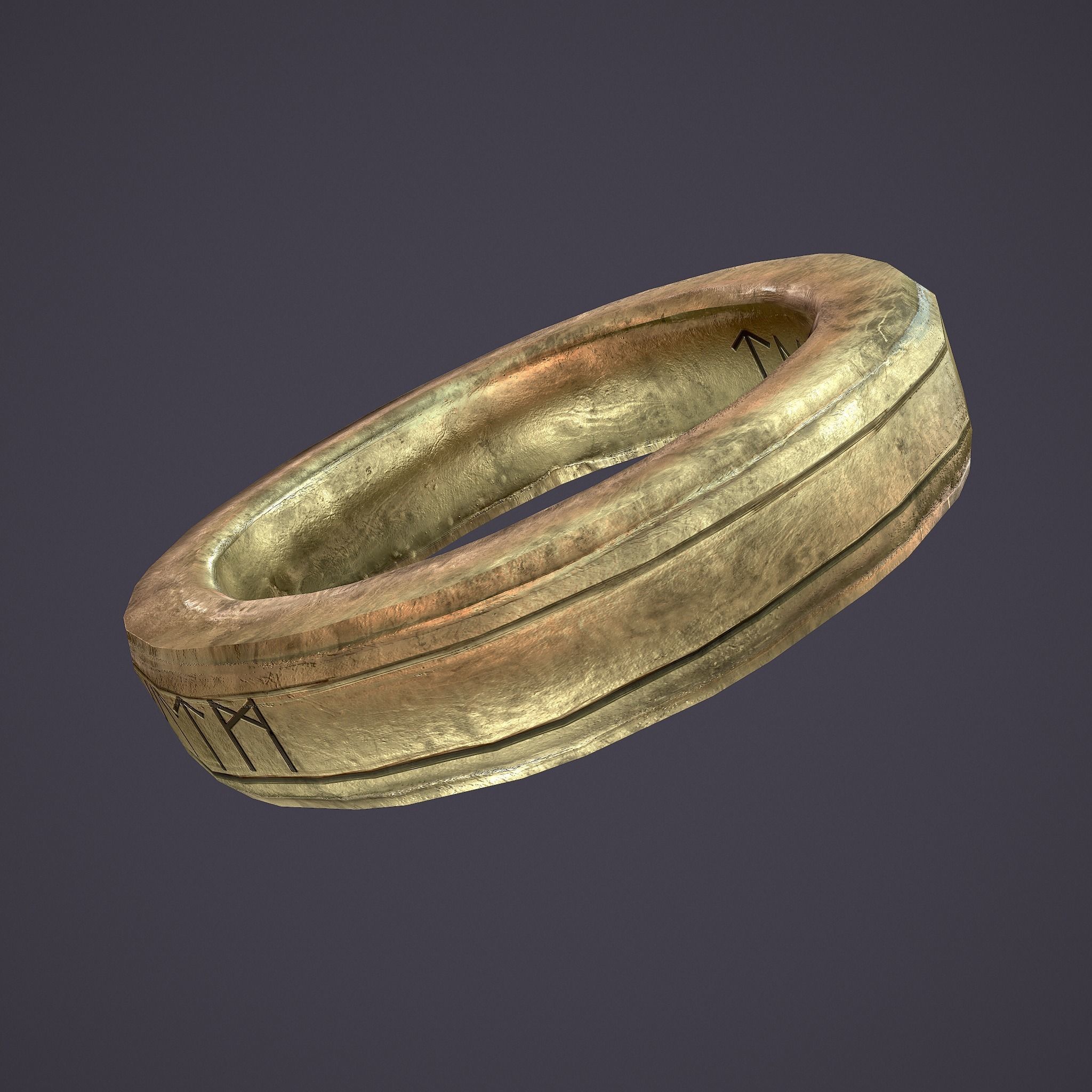 Medieval Ring Low-poly 3D model_13