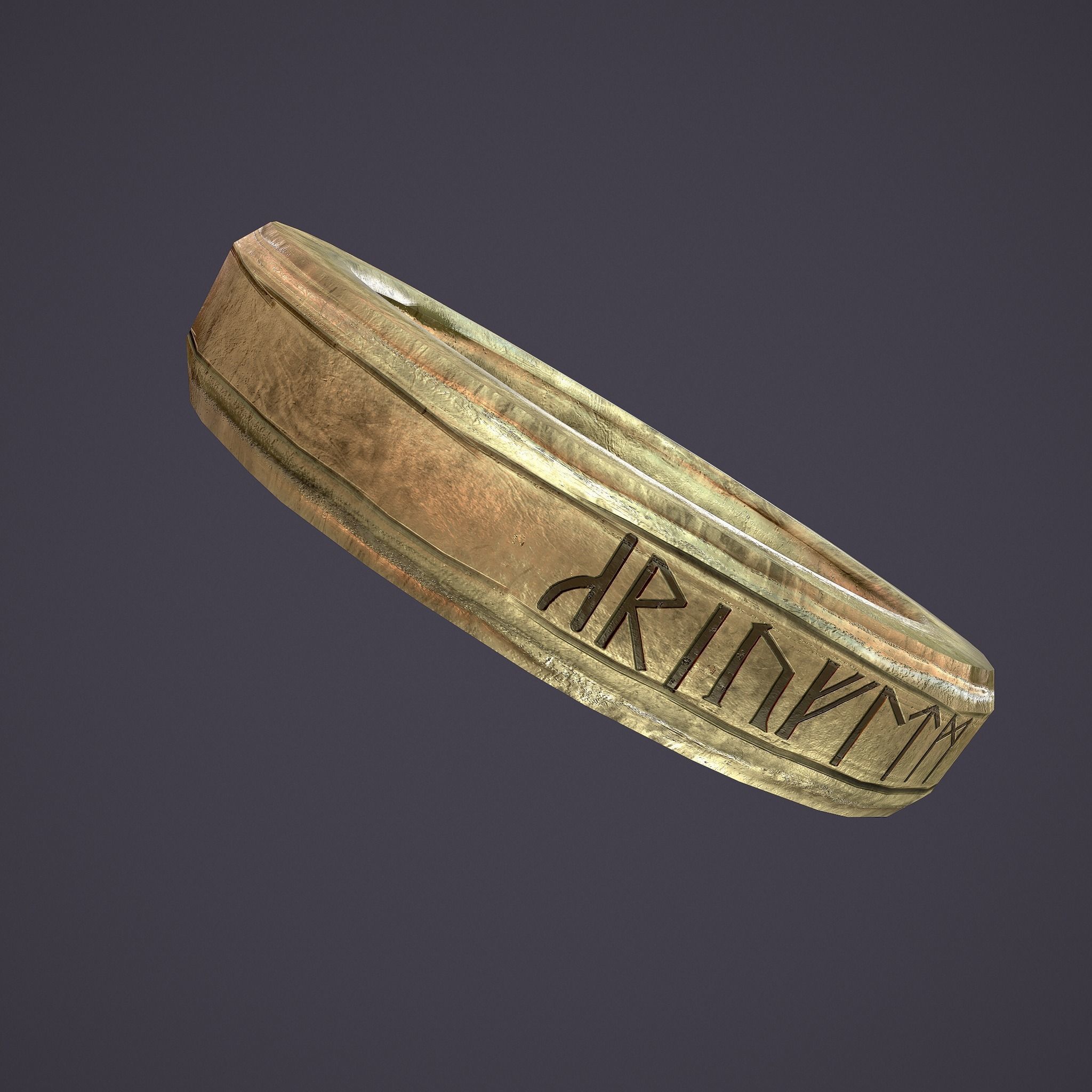 Medieval Ring Low-poly 3D model_2