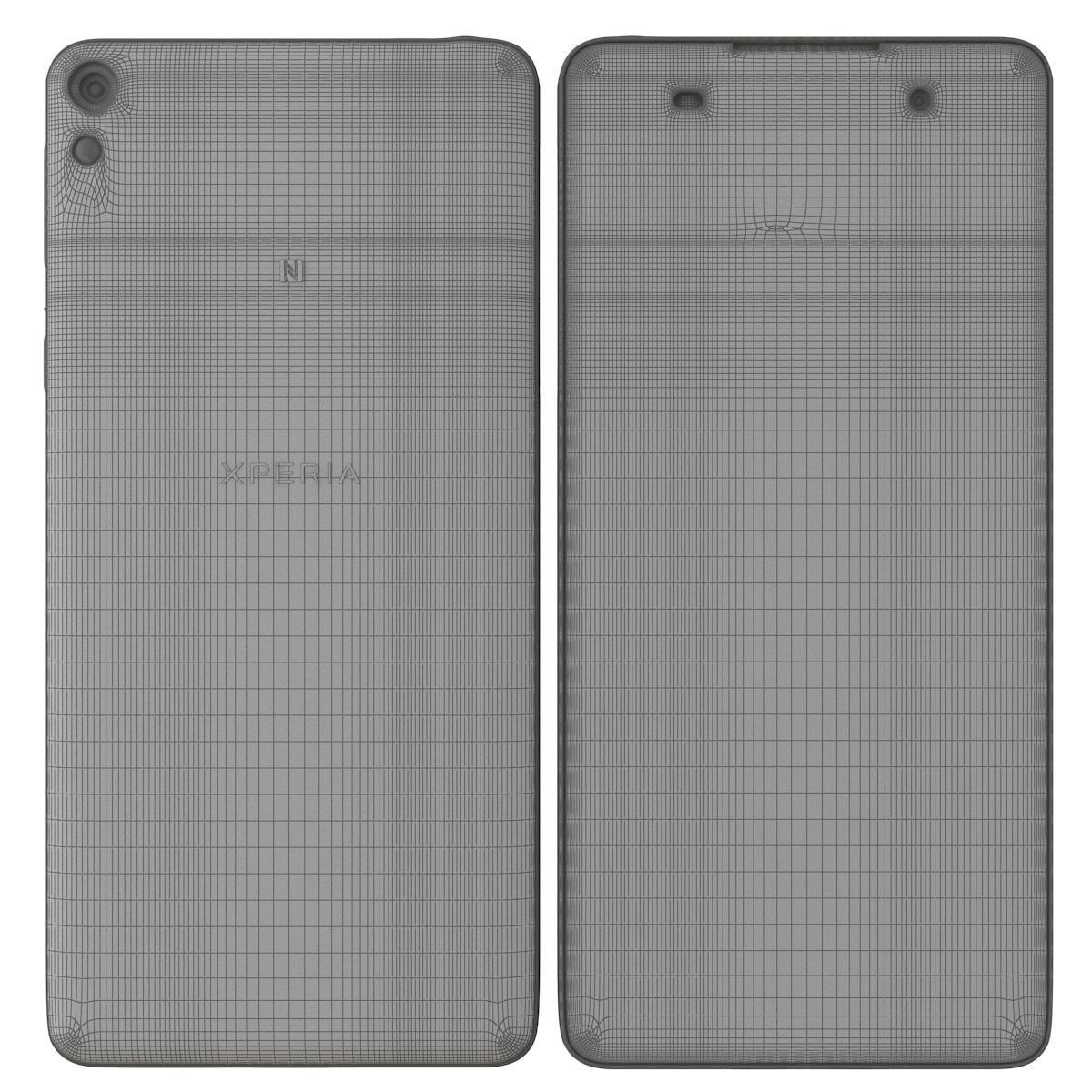 Sony Xperia E5 Black and White 3D model_33