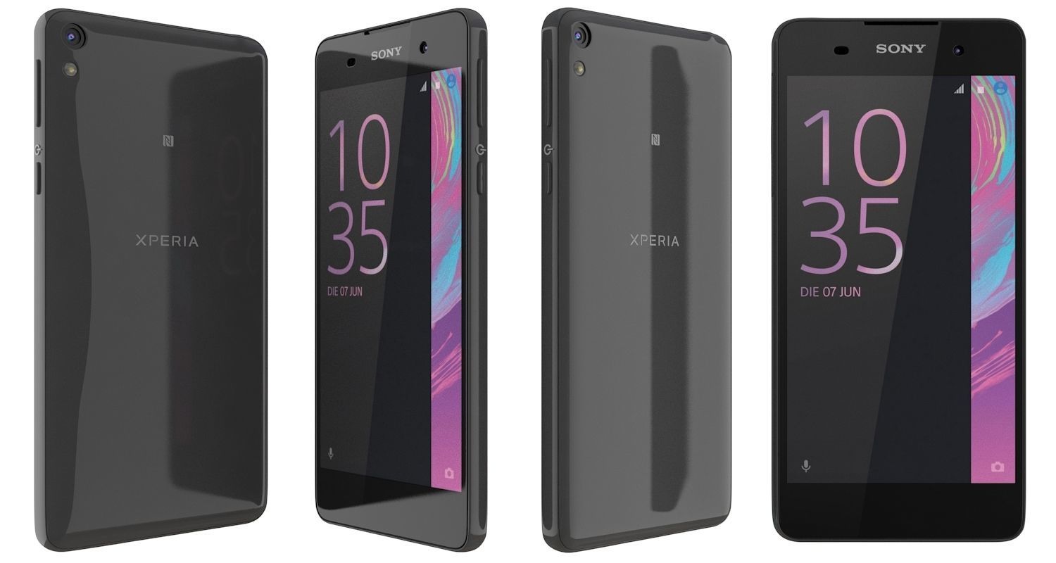 Sony Xperia E5 Black and White 3D model_2