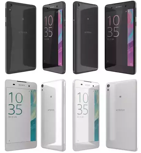 Sony Xperia E5 Black and White 3D model