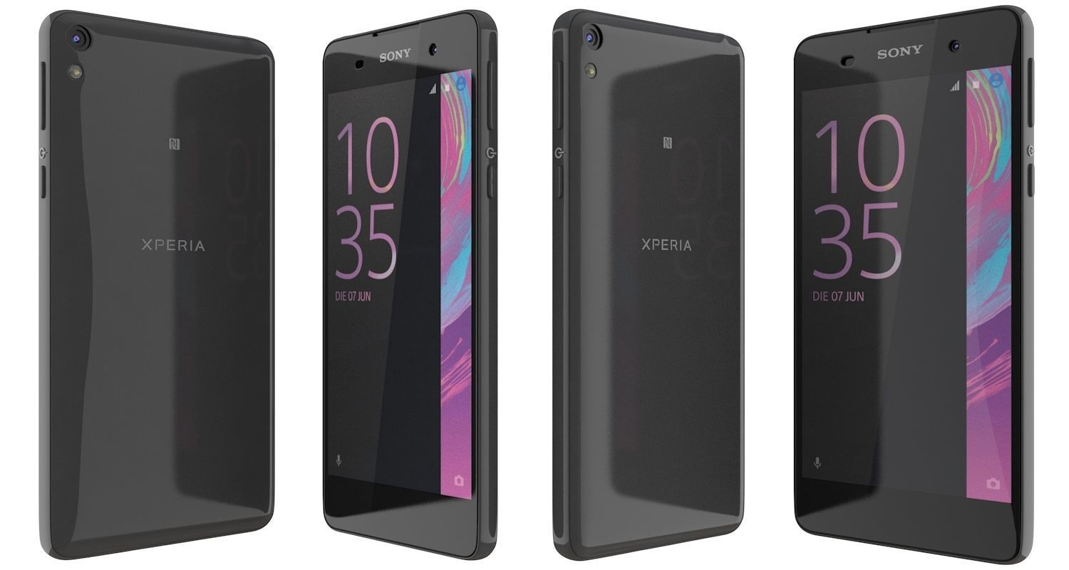 Sony Xperia E5 Black and White 3D model_3