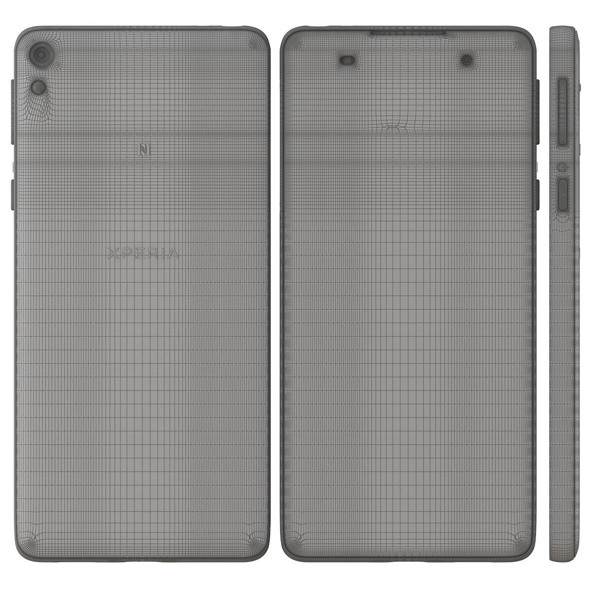 Sony Xperia E5 Black and White 3D model_34