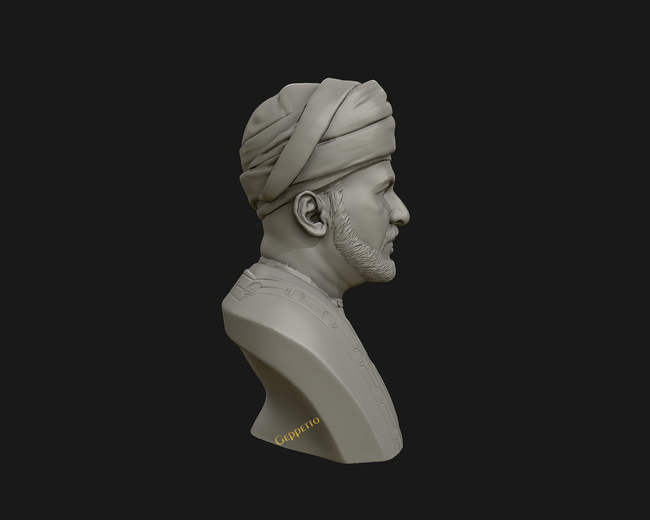 Sultan Qaboos 3D Model ready to 3D print 3D print model_21