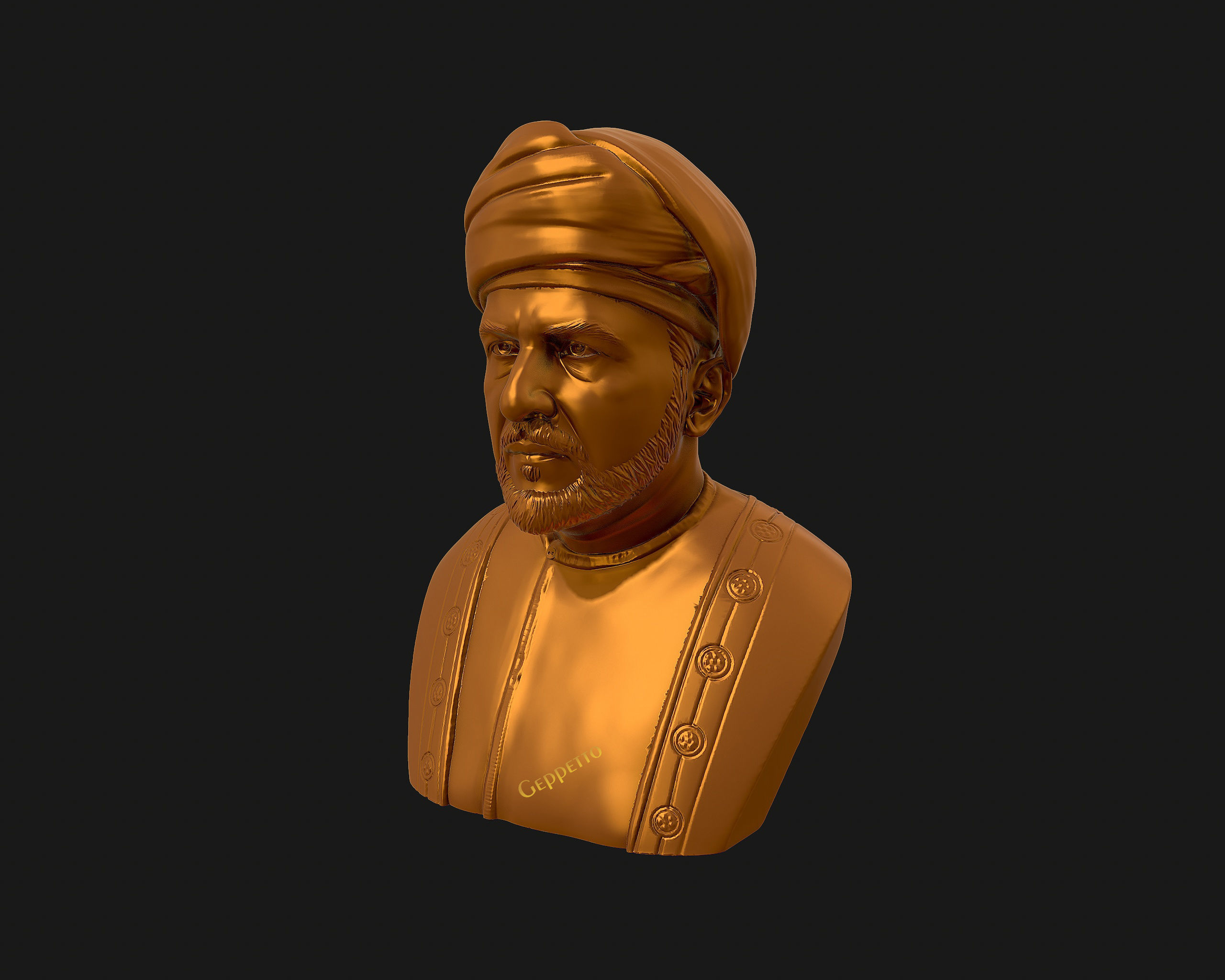 Sultan Qaboos 3D Model ready to 3D print 3D print model_40