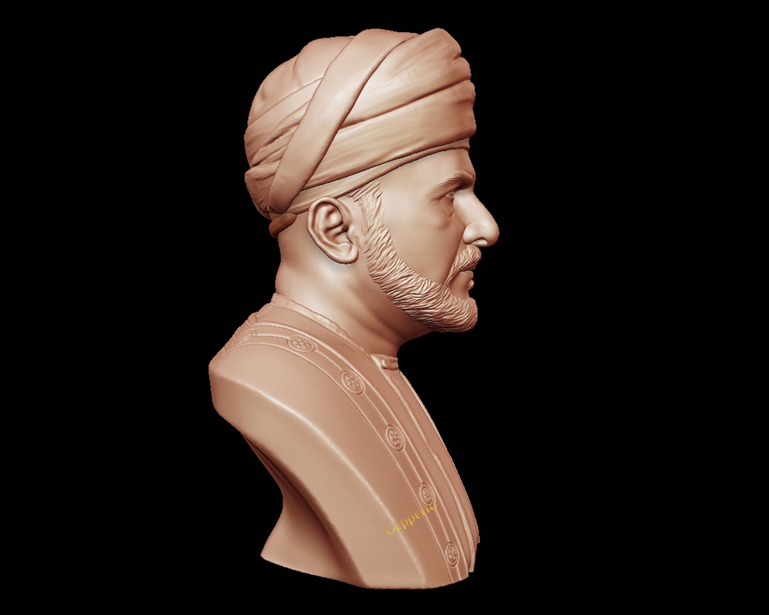 Sultan Qaboos 3D Model ready to 3D print 3D print model_7