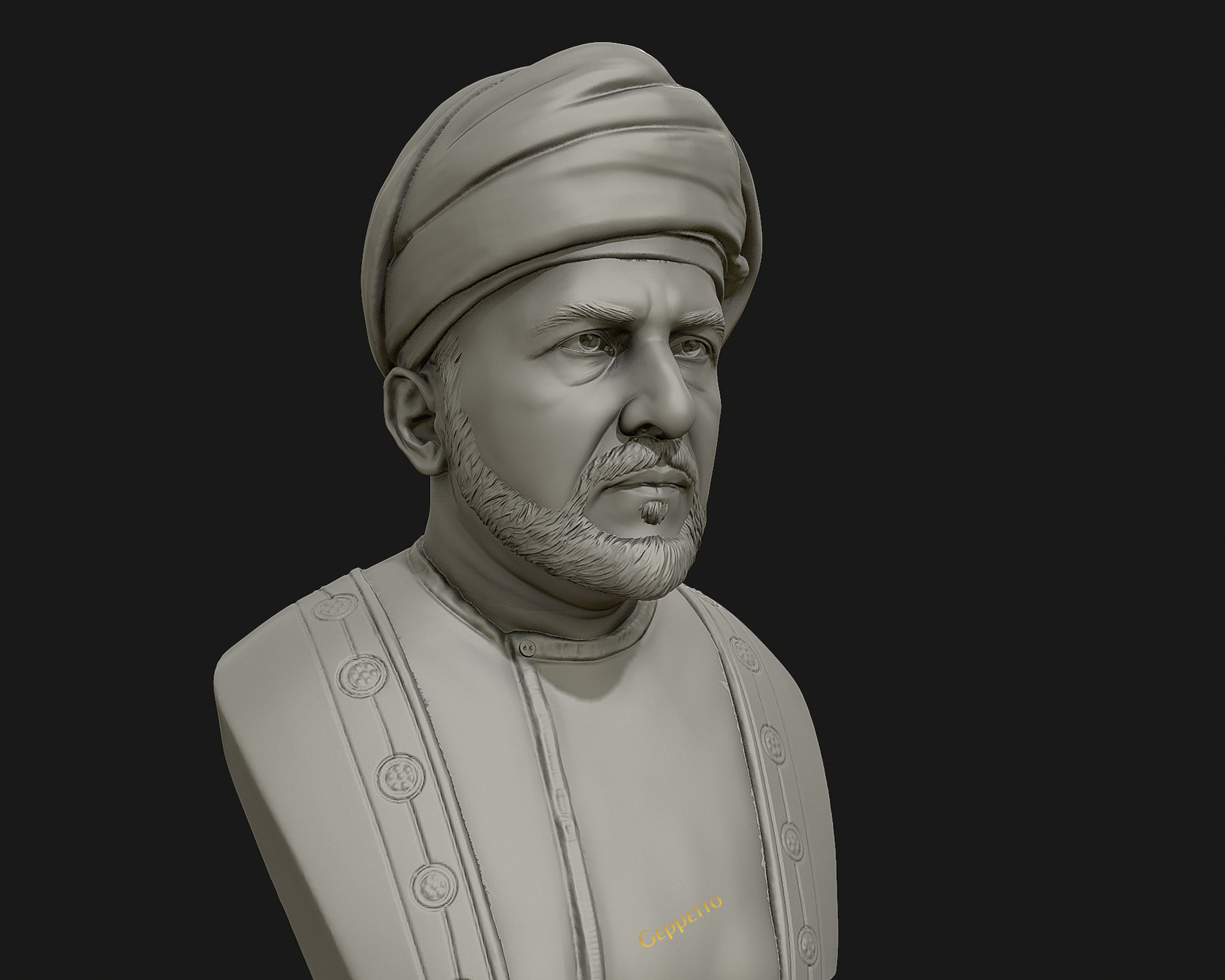 Sultan Qaboos 3D Model ready to 3D print 3D print model_5