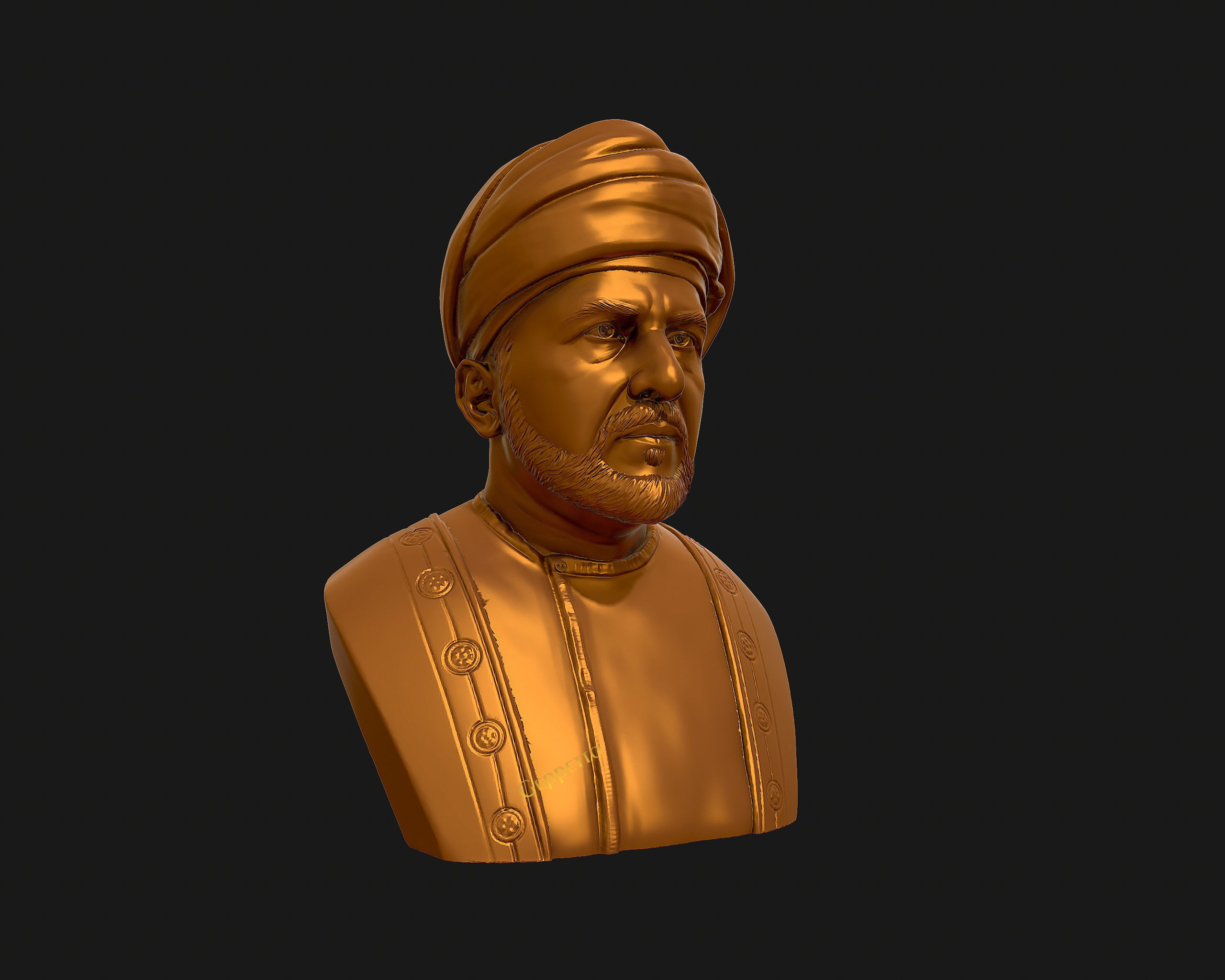 Sultan Qaboos 3D Model ready to 3D print 3D print model_38