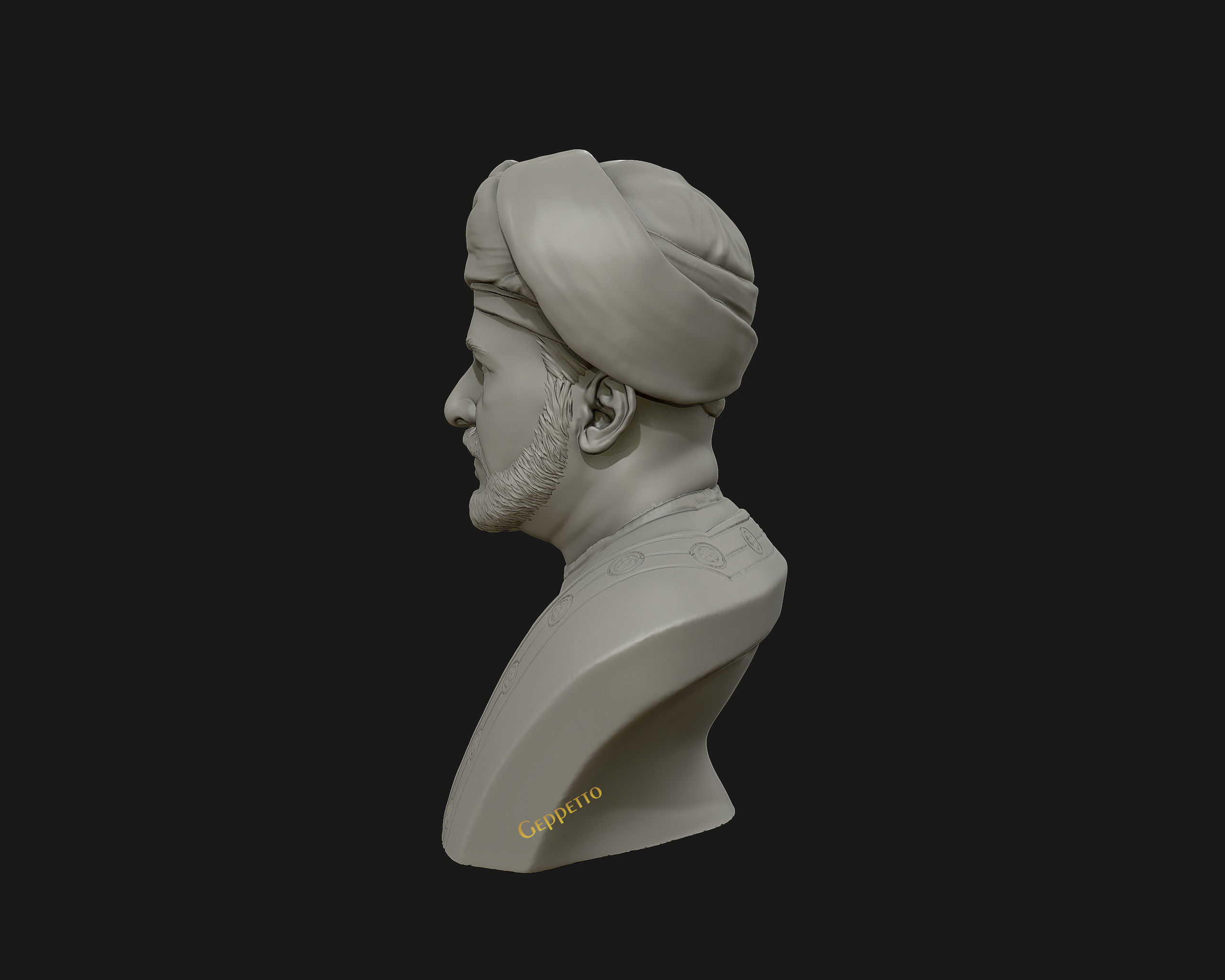 Sultan Qaboos 3D Model ready to 3D print 3D print model_16