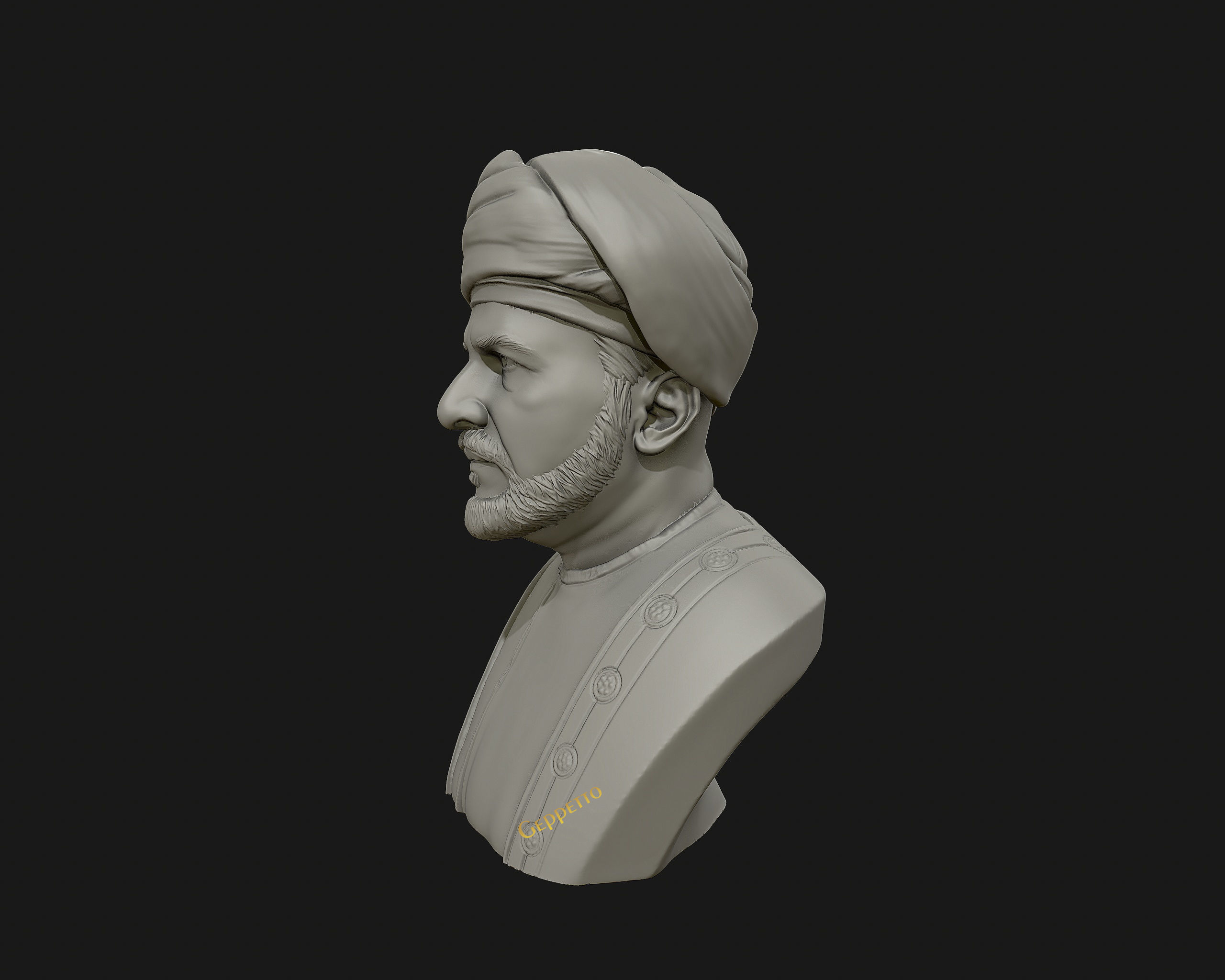 Sultan Qaboos 3D Model ready to 3D print 3D print model_15