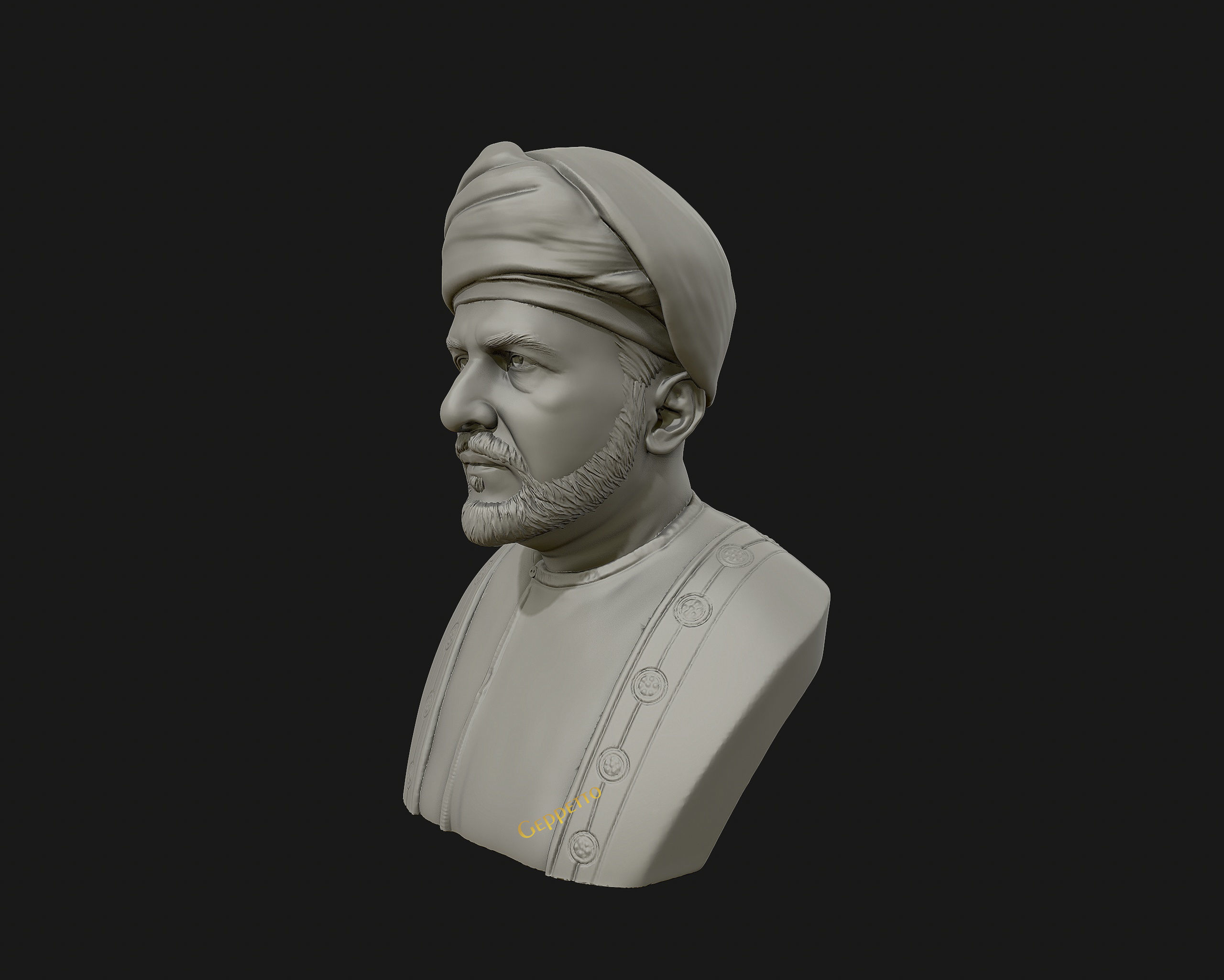 Sultan Qaboos 3D Model ready to 3D print 3D print model_13