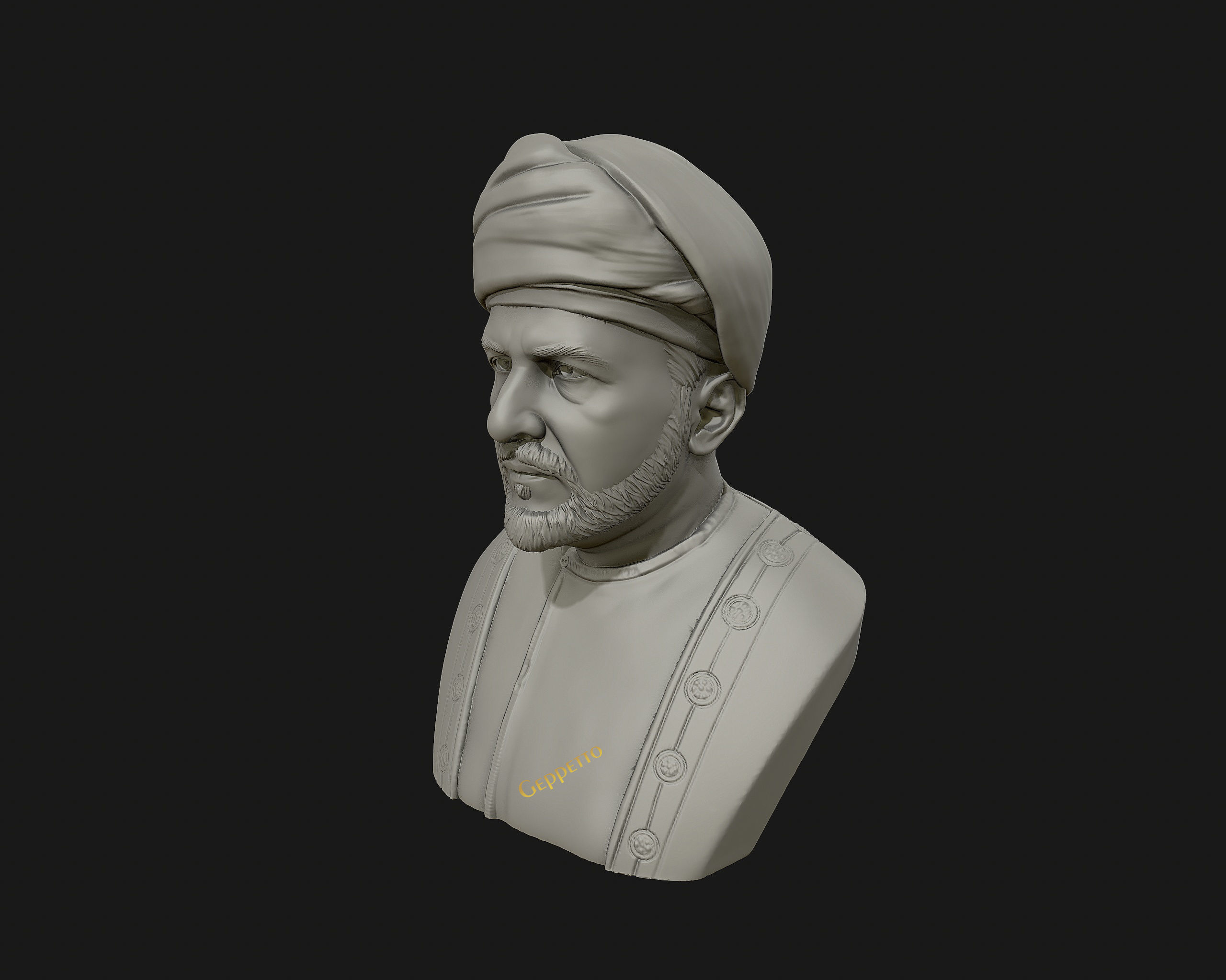 Sultan Qaboos 3D Model ready to 3D print 3D print model_26