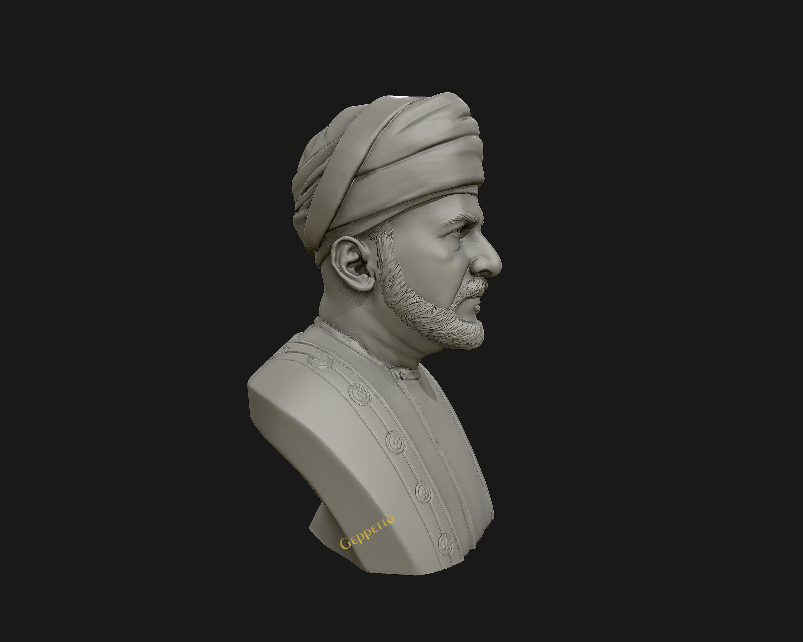 Sultan Qaboos 3D Model ready to 3D print 3D print model_22