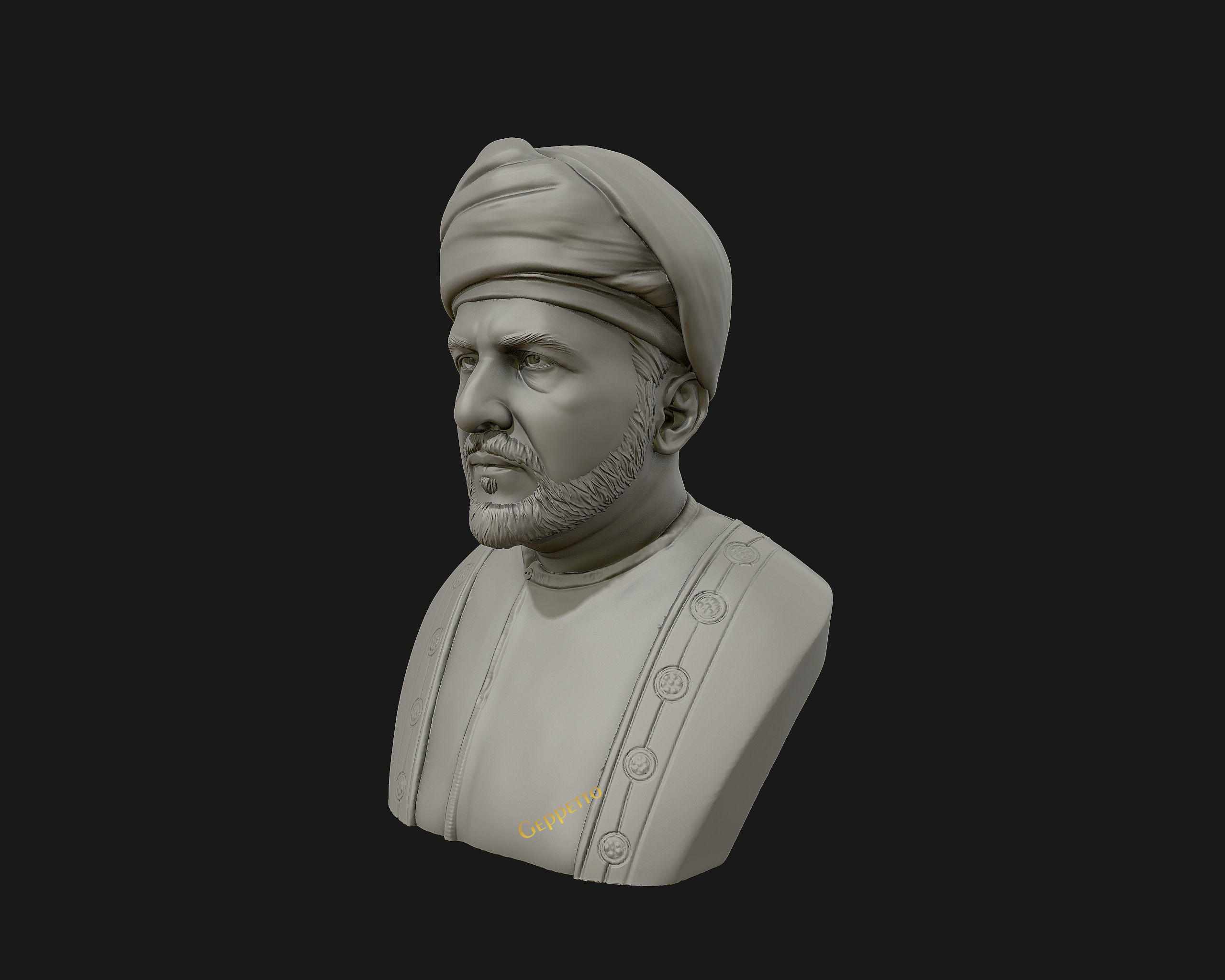 Sultan Qaboos 3D Model ready to 3D print 3D print model_12