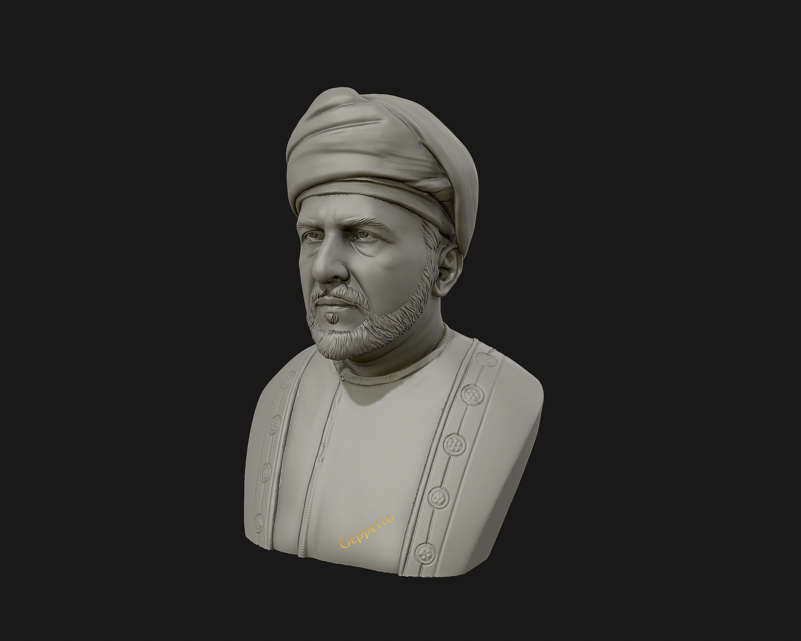 Sultan Qaboos 3D Model ready to 3D print 3D print model_11