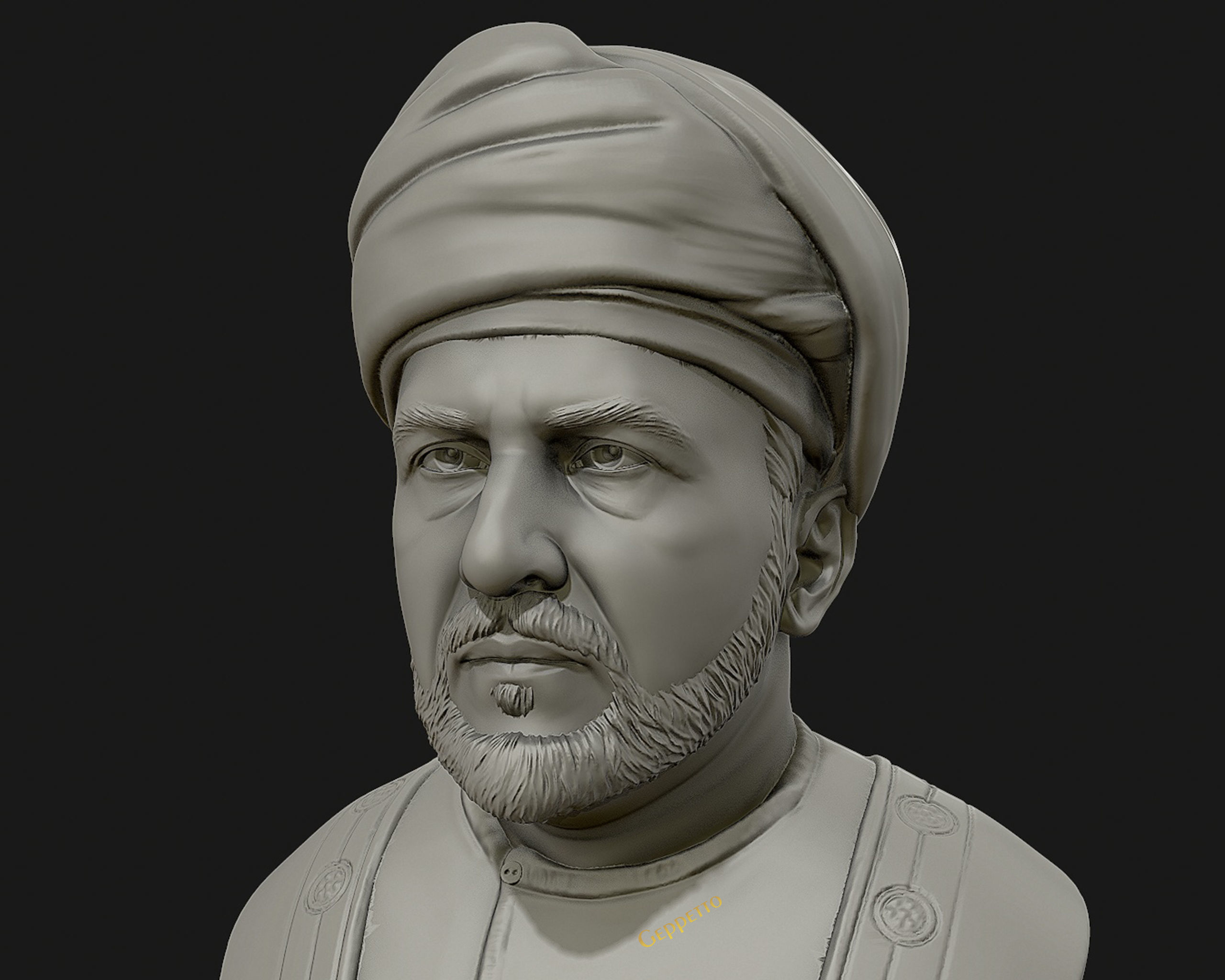 Sultan Qaboos 3D Model ready to 3D print 3D print model_2