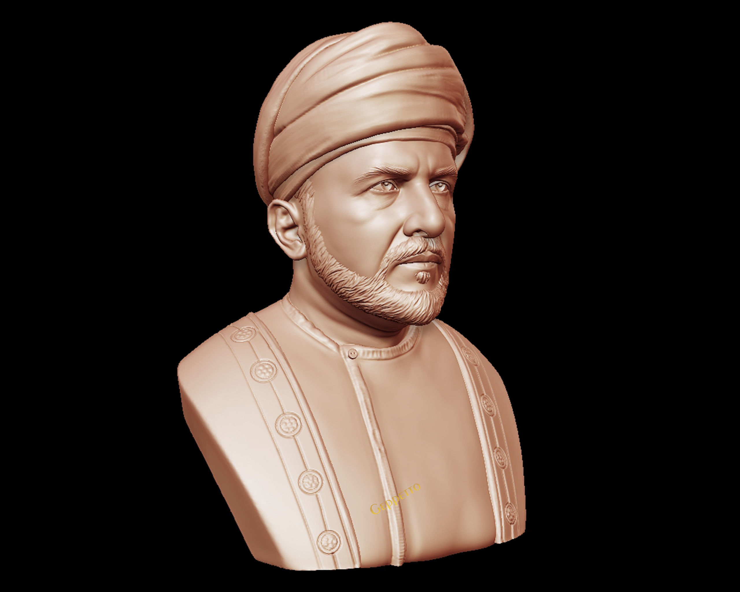 Sultan Qaboos 3D Model ready to 3D print 3D print model_8