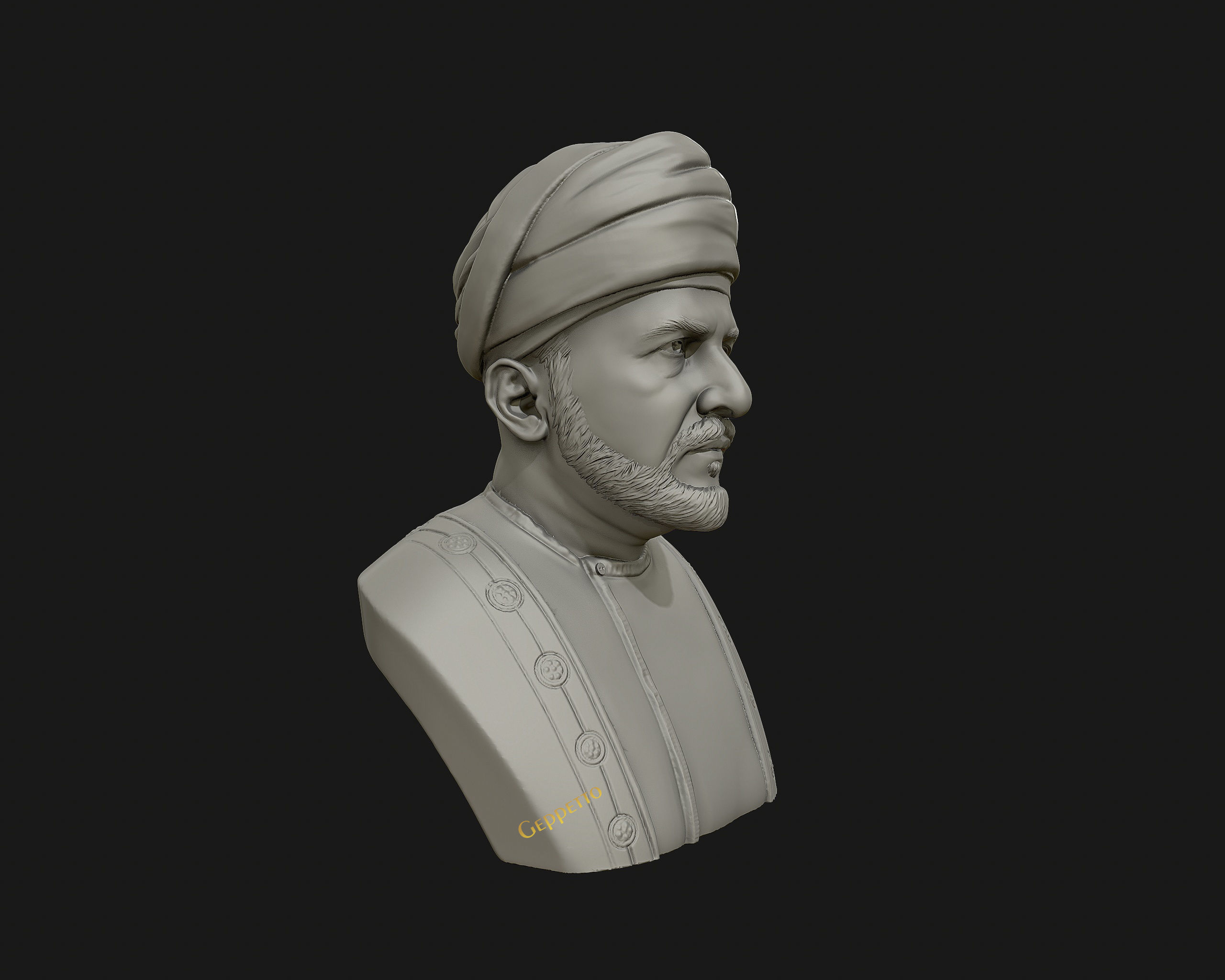 Sultan Qaboos 3D Model ready to 3D print 3D print model_23