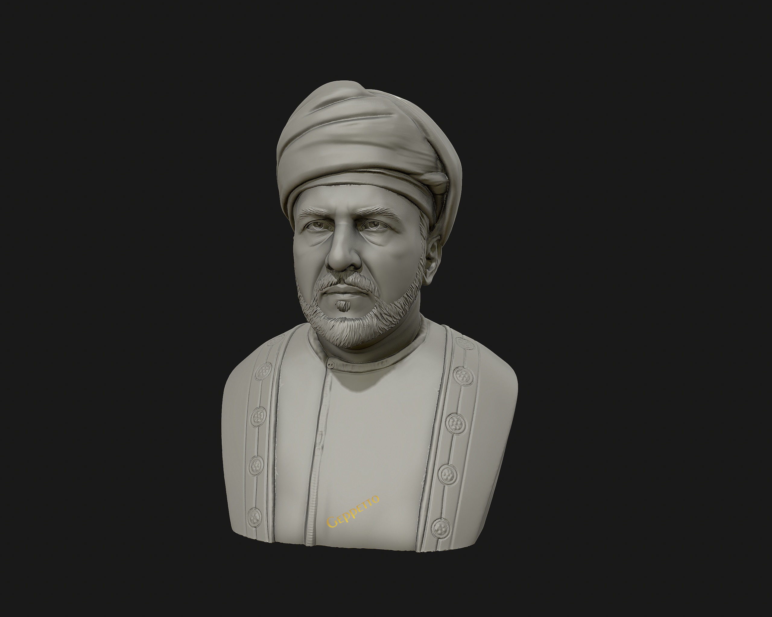 Sultan Qaboos 3D Model ready to 3D print 3D print model_10