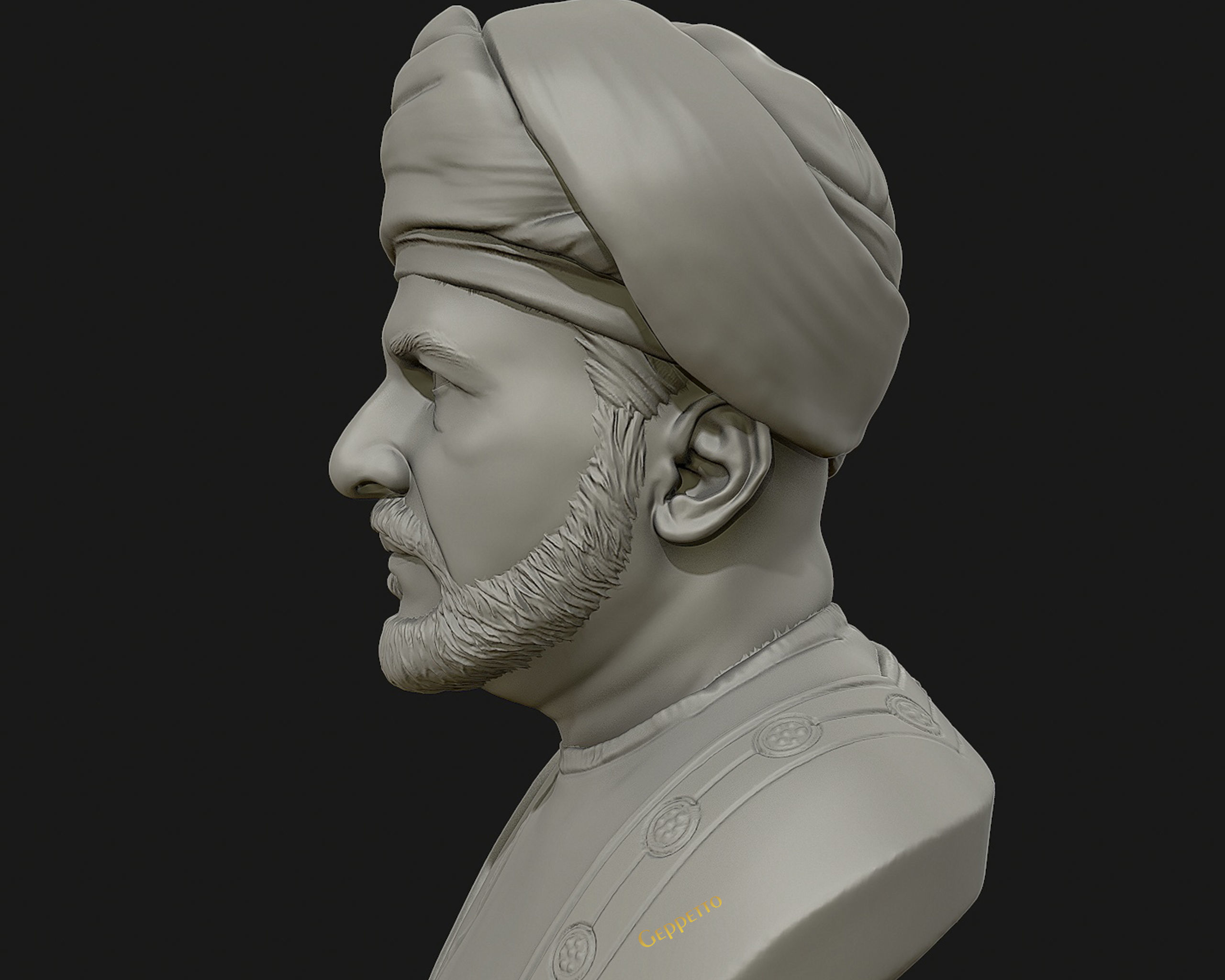 Sultan Qaboos 3D Model ready to 3D print 3D print model_3