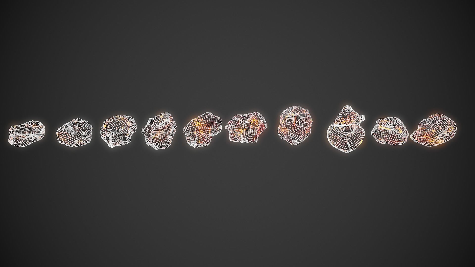 Asteroids Pack Low-poly 3D model_15