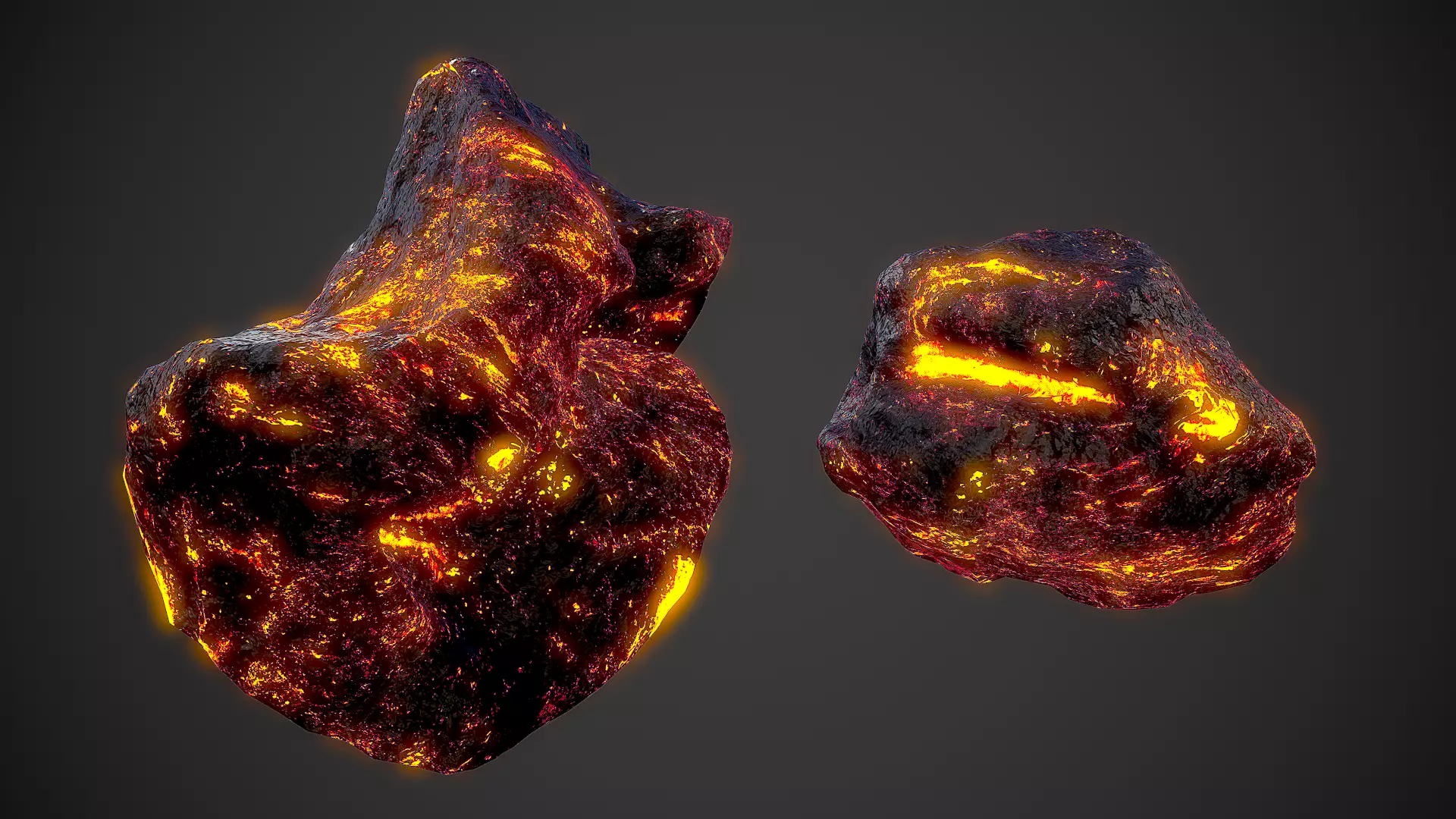 Asteroids Pack Low-poly 3D model_0