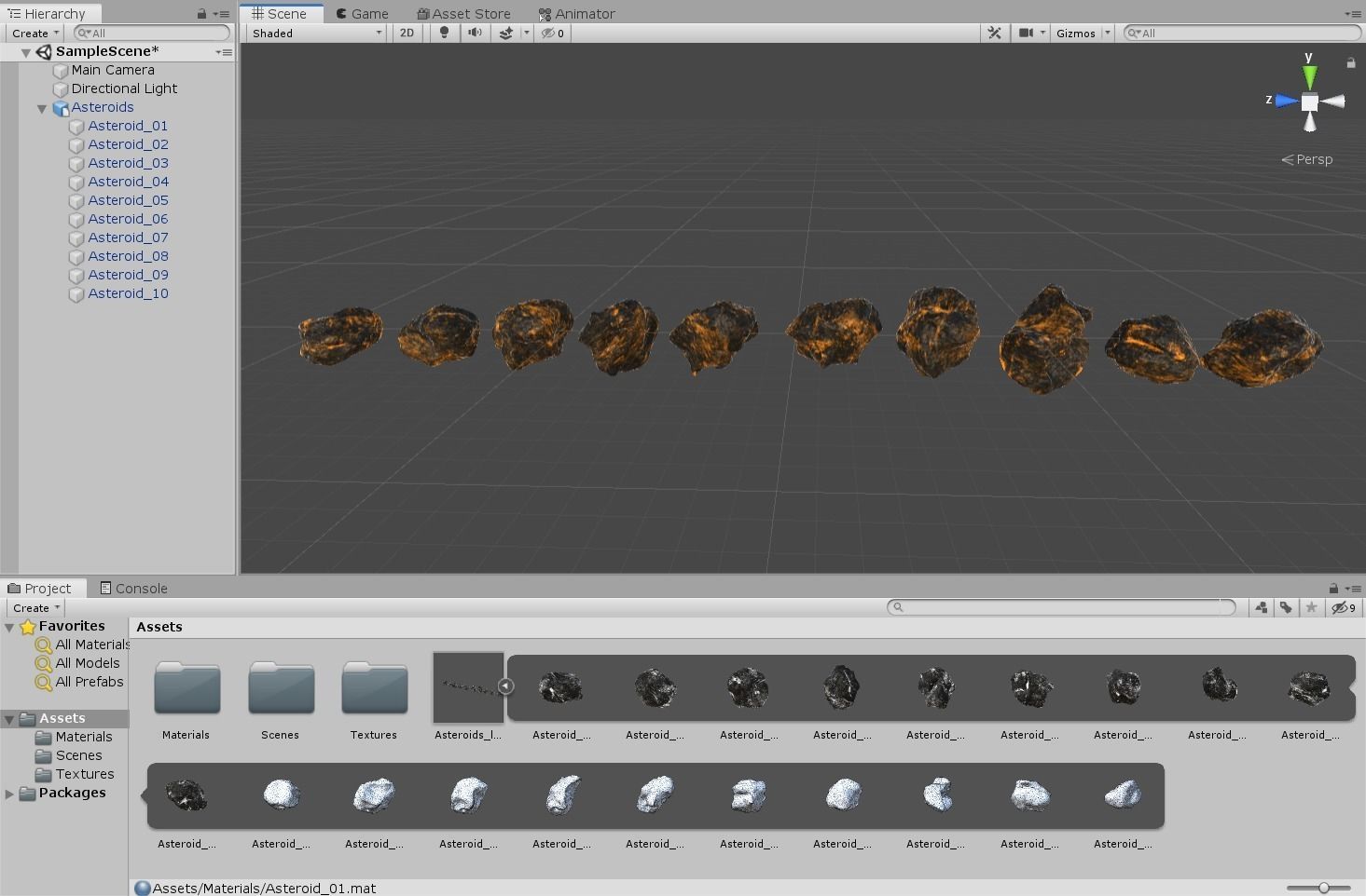 Asteroids Pack Low-poly 3D model_29