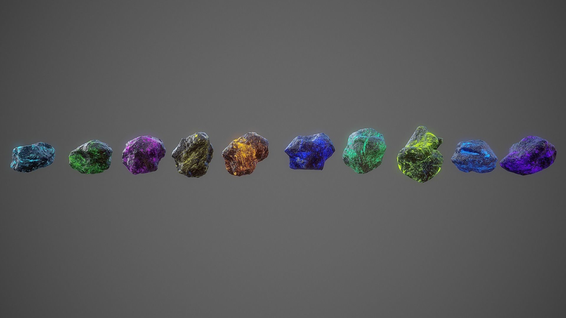 Asteroids Pack Low-poly 3D model_24