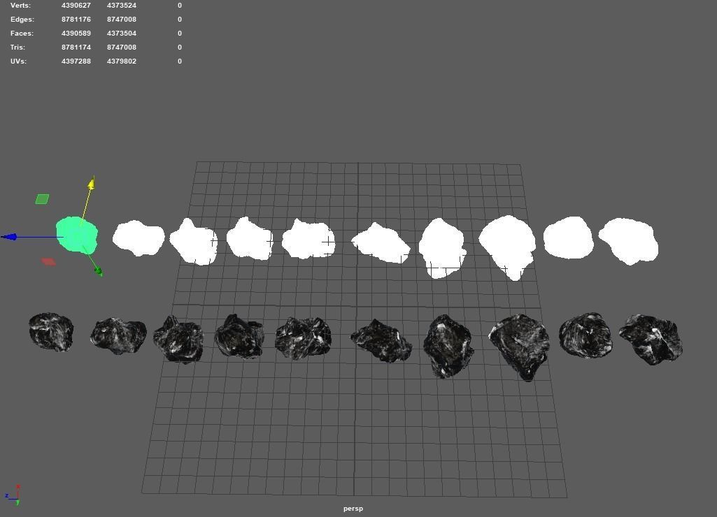 Asteroids Pack Low-poly 3D model_30