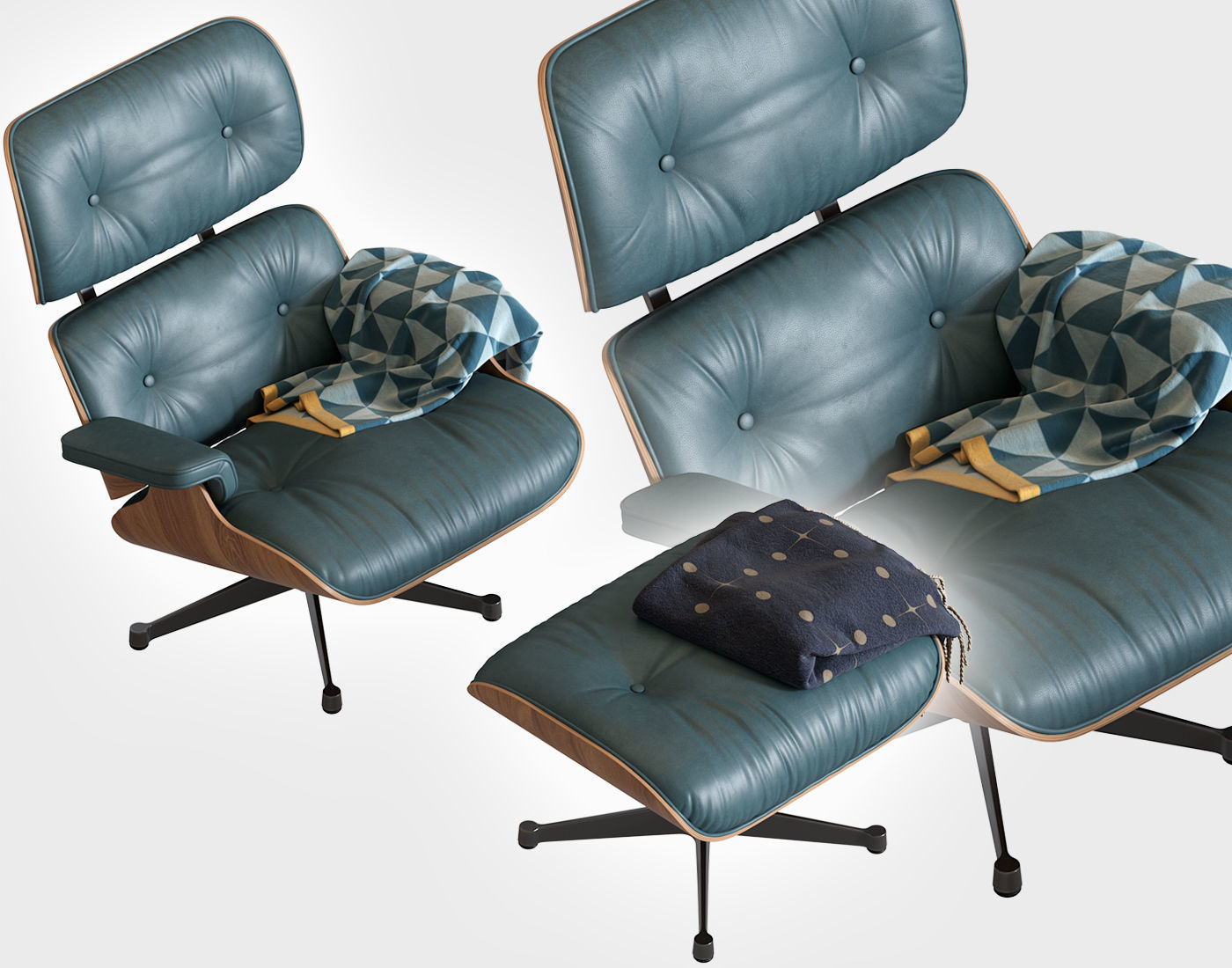 Eames Lounge Chair 3D model_2