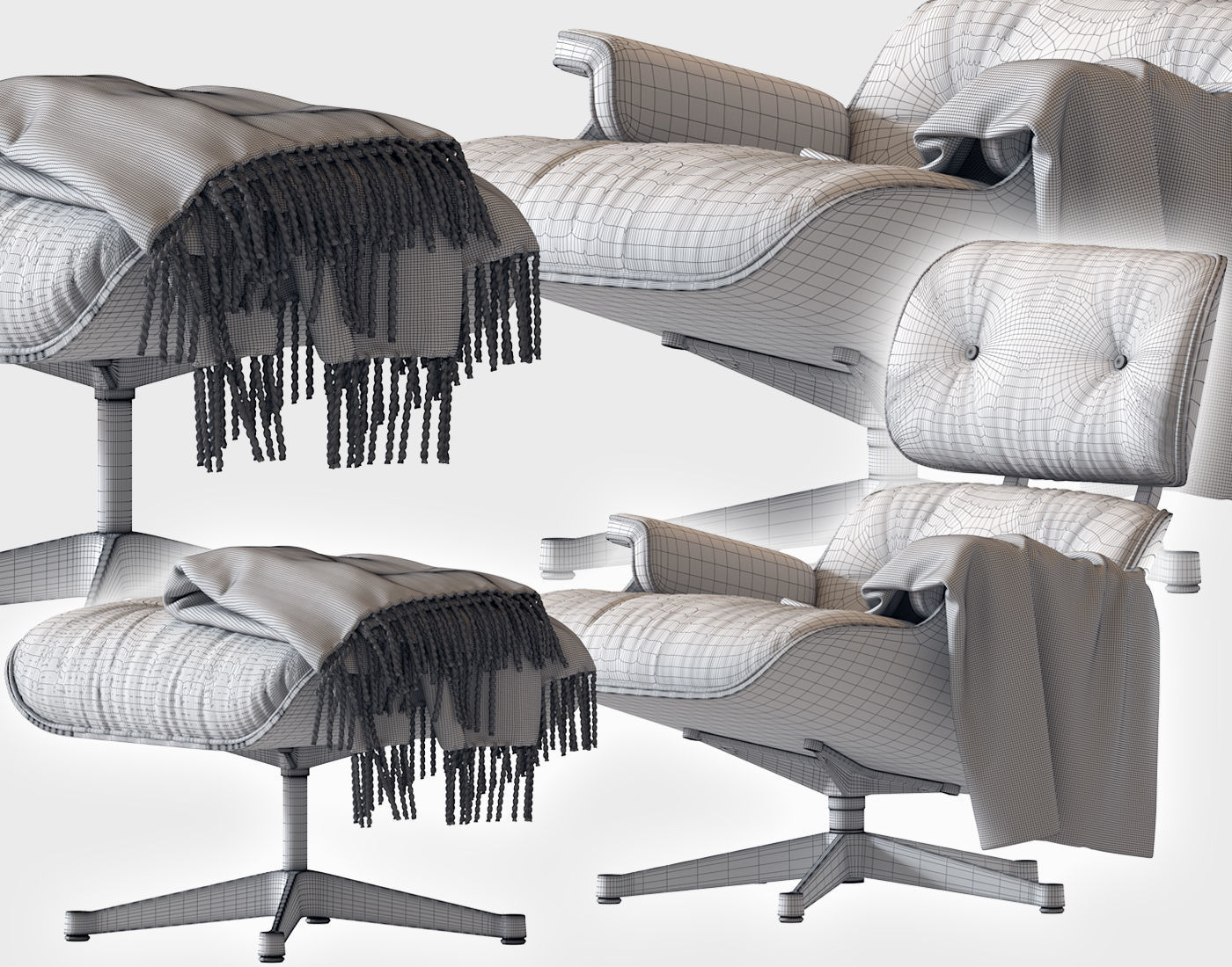 Eames Lounge Chair 3D model_7