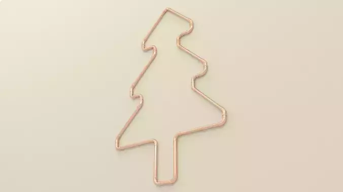 Copper pipes christmas tree decoration  3D model