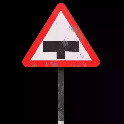 Major road ahead Roadsign