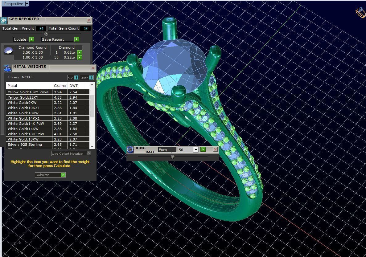 aj-033 solitaire diamond engagement ring 3D print model_5