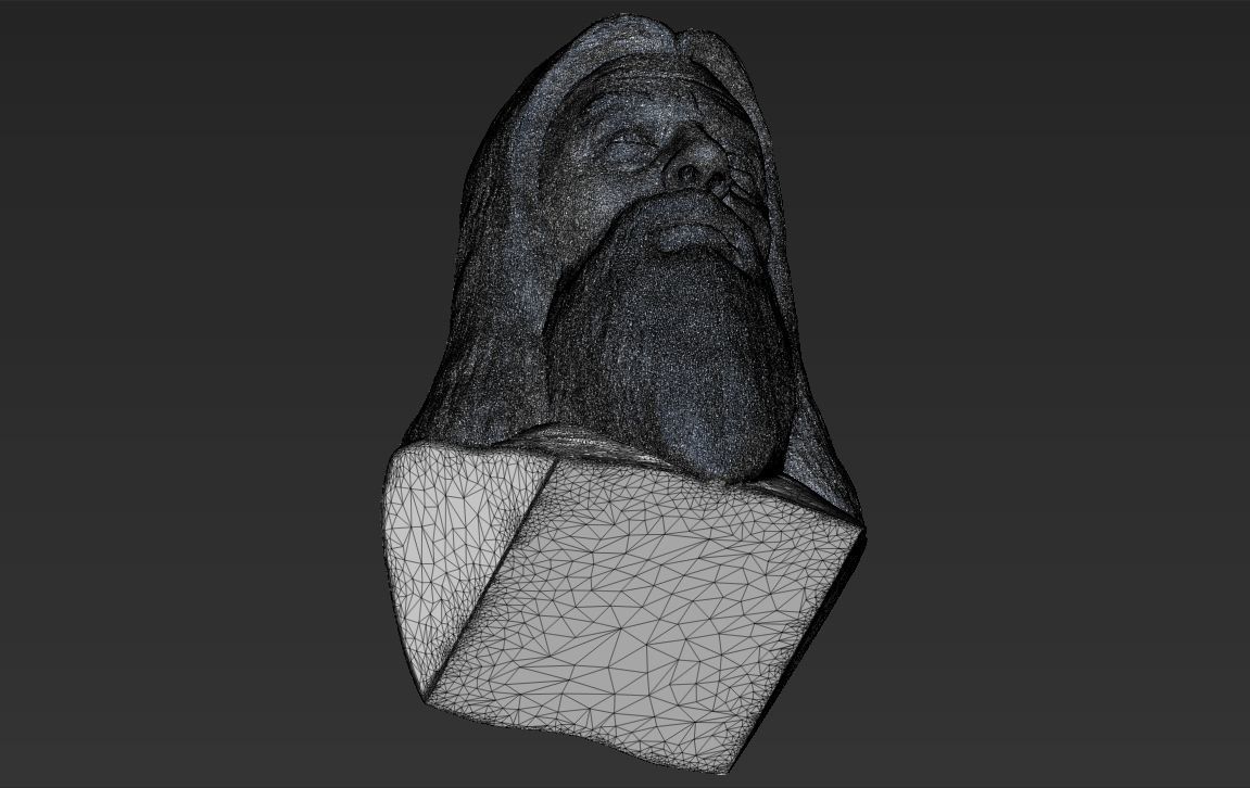 Dumbledore from Harry Potter bust for full color 3D printing 3D print model_50
