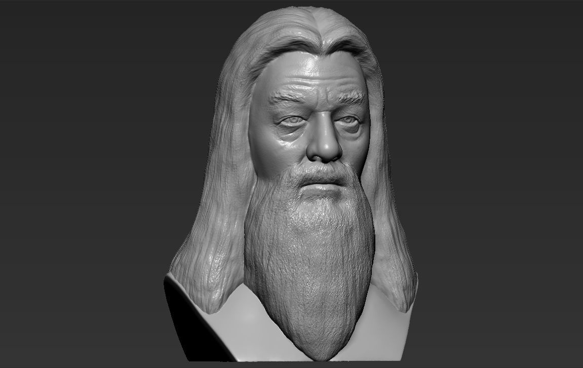 Dumbledore from Harry Potter bust for full color 3D printing 3D print model_35