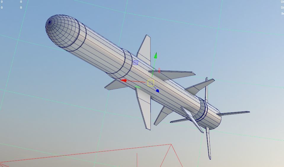 3D Basic Missile Low-poly 3D model_2