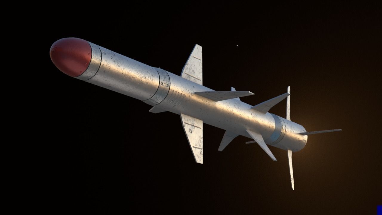 3D Basic Missile Low-poly 3D model_5