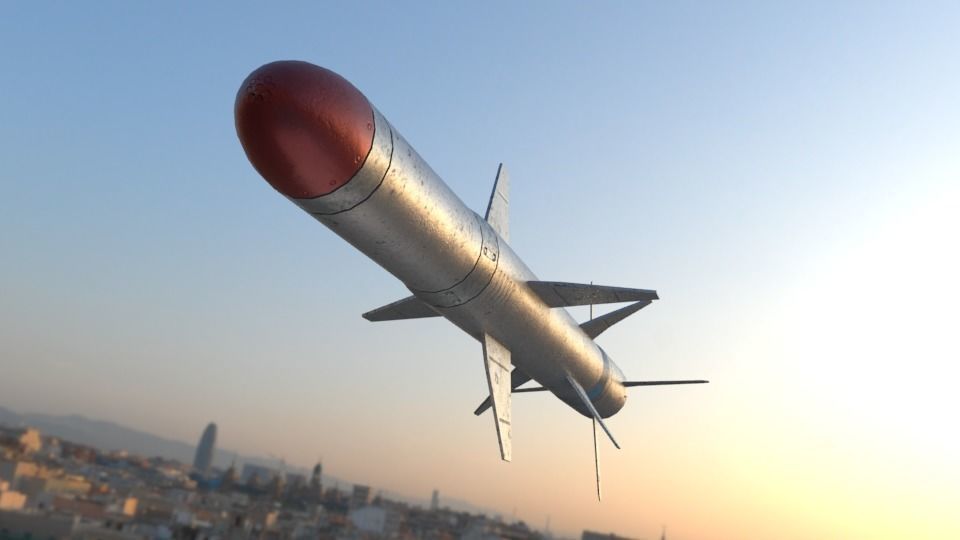 3D Basic Missile Low-poly 3D model_6