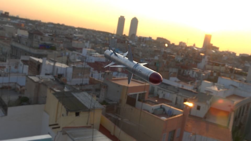 3D Basic Missile Low-poly 3D model_7