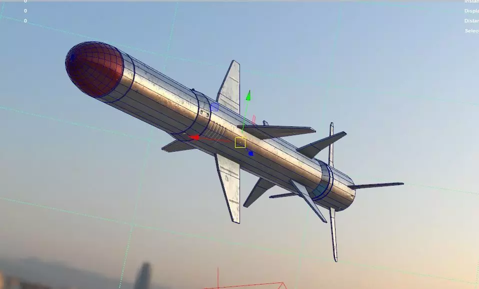 3D Basic Missile Low-poly 3D model_0