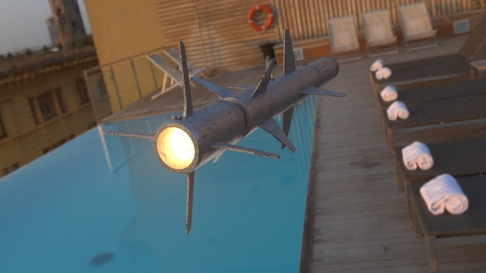 3D Basic Missile Low-poly 3D model_8